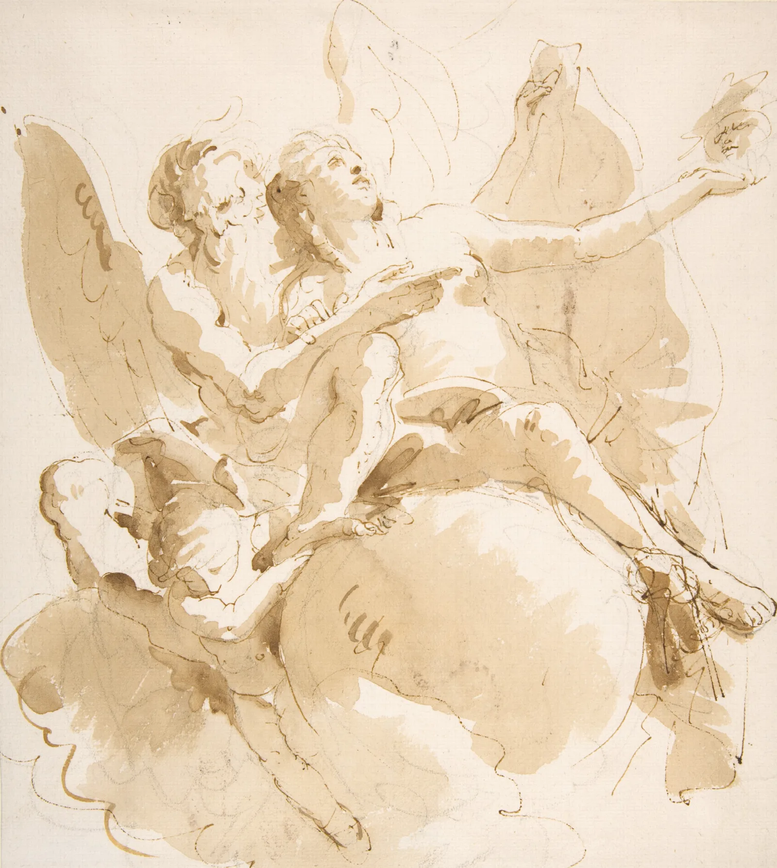Time And Truth 3 Wall Art by Giovanni Battista Tiepolo - Canvas Print