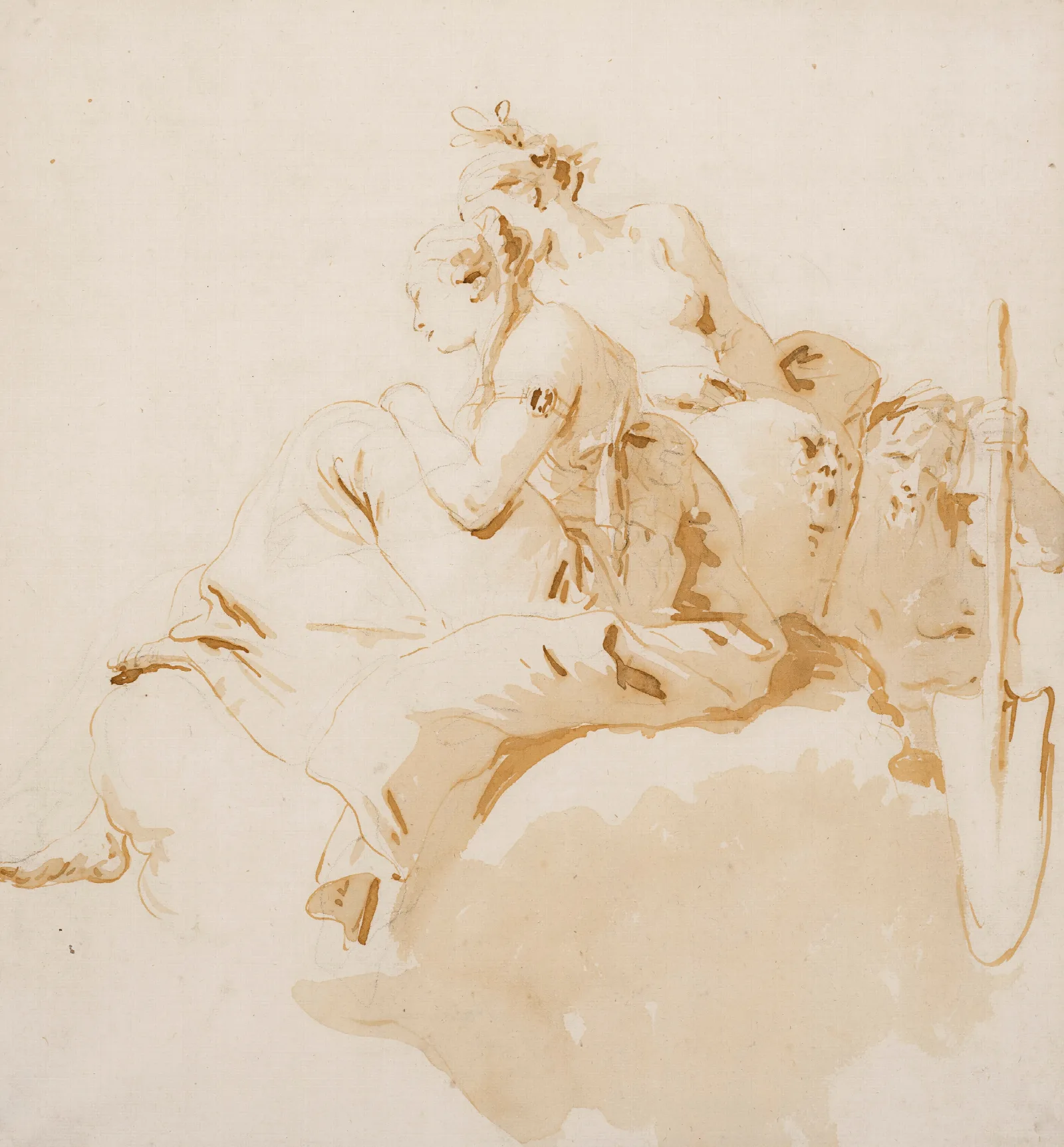 Sole Figure Per Soffitti Wall Art by Giovanni Battista Tiepolo - Canvas Print