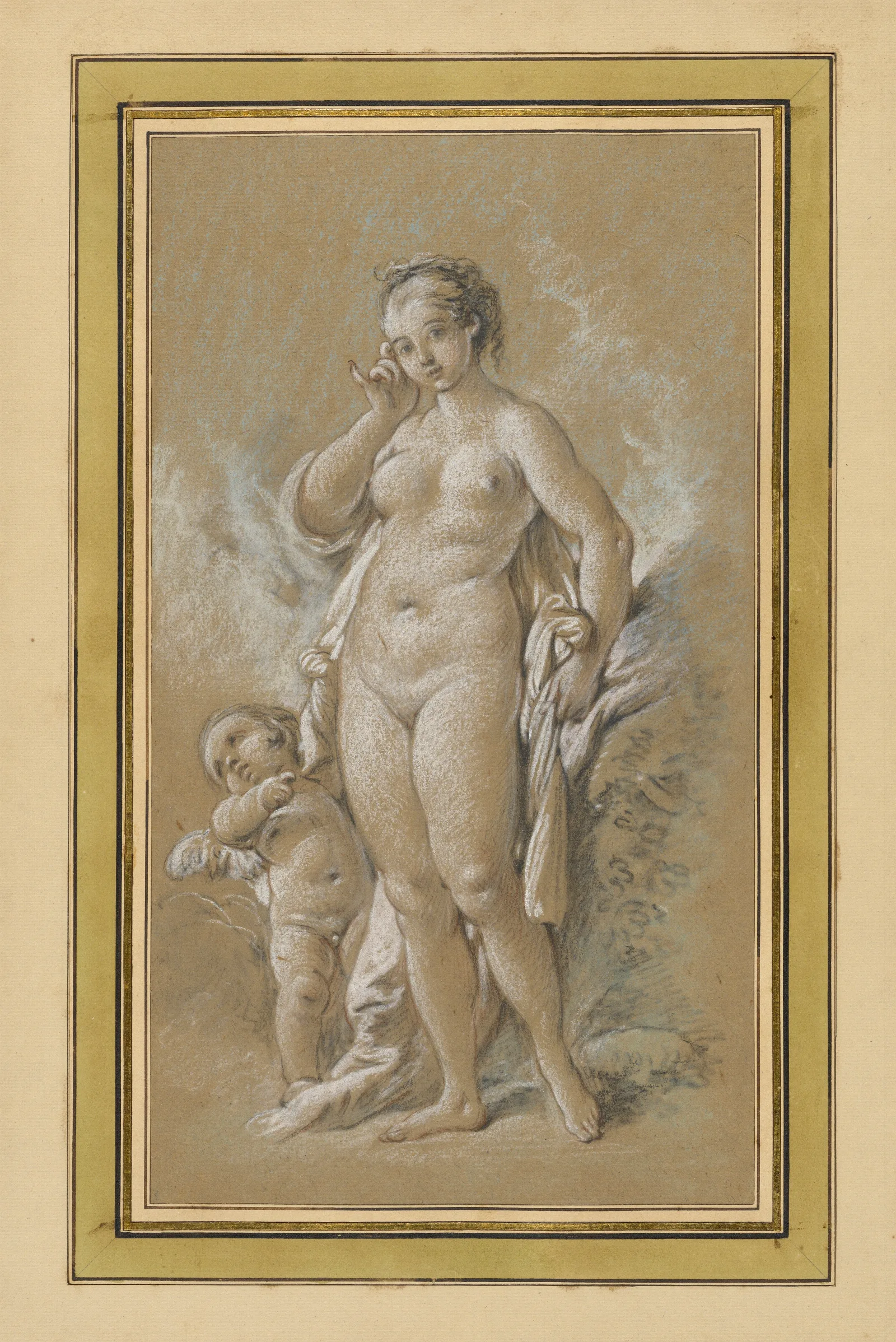 Venus And Cupid 33 Wall Art by François Boucher - Canvas Print