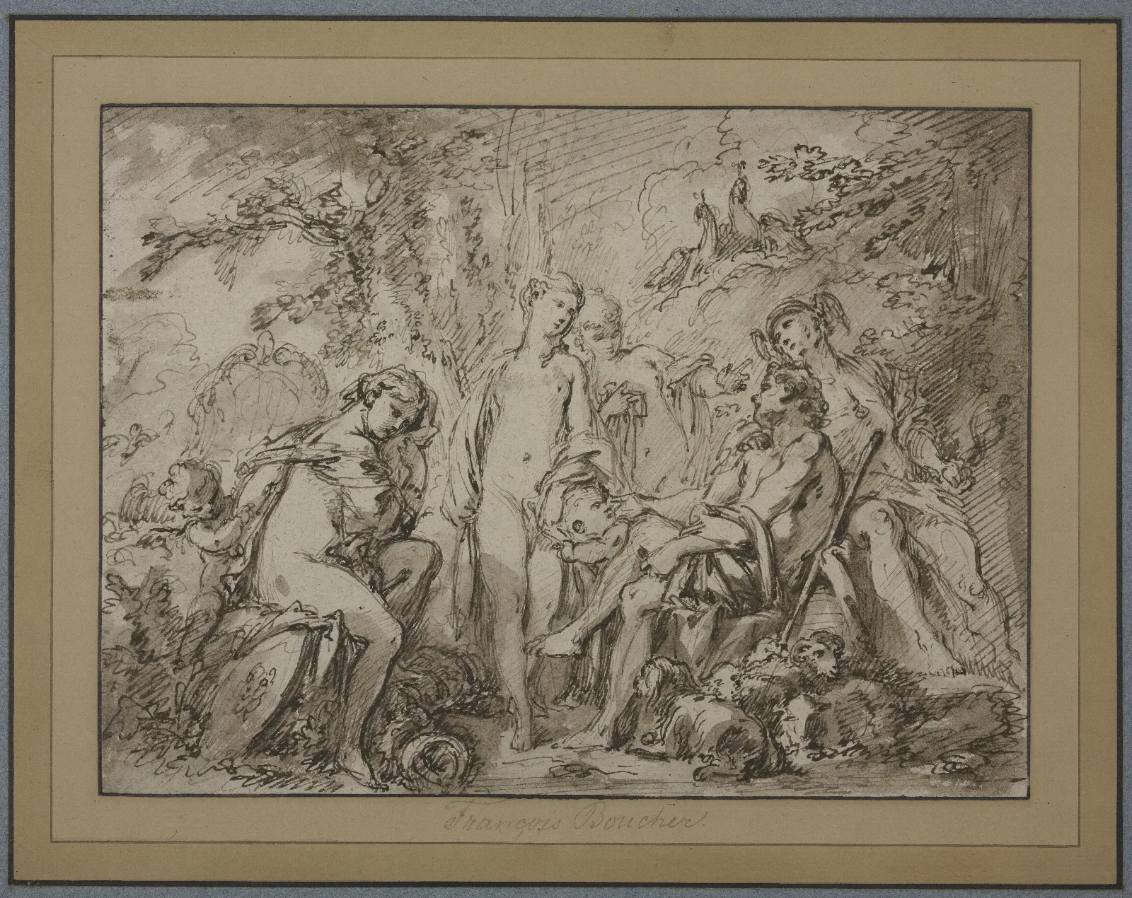 The Judgment Of Paris 28 Wall Art by François Boucher - Canvas Print