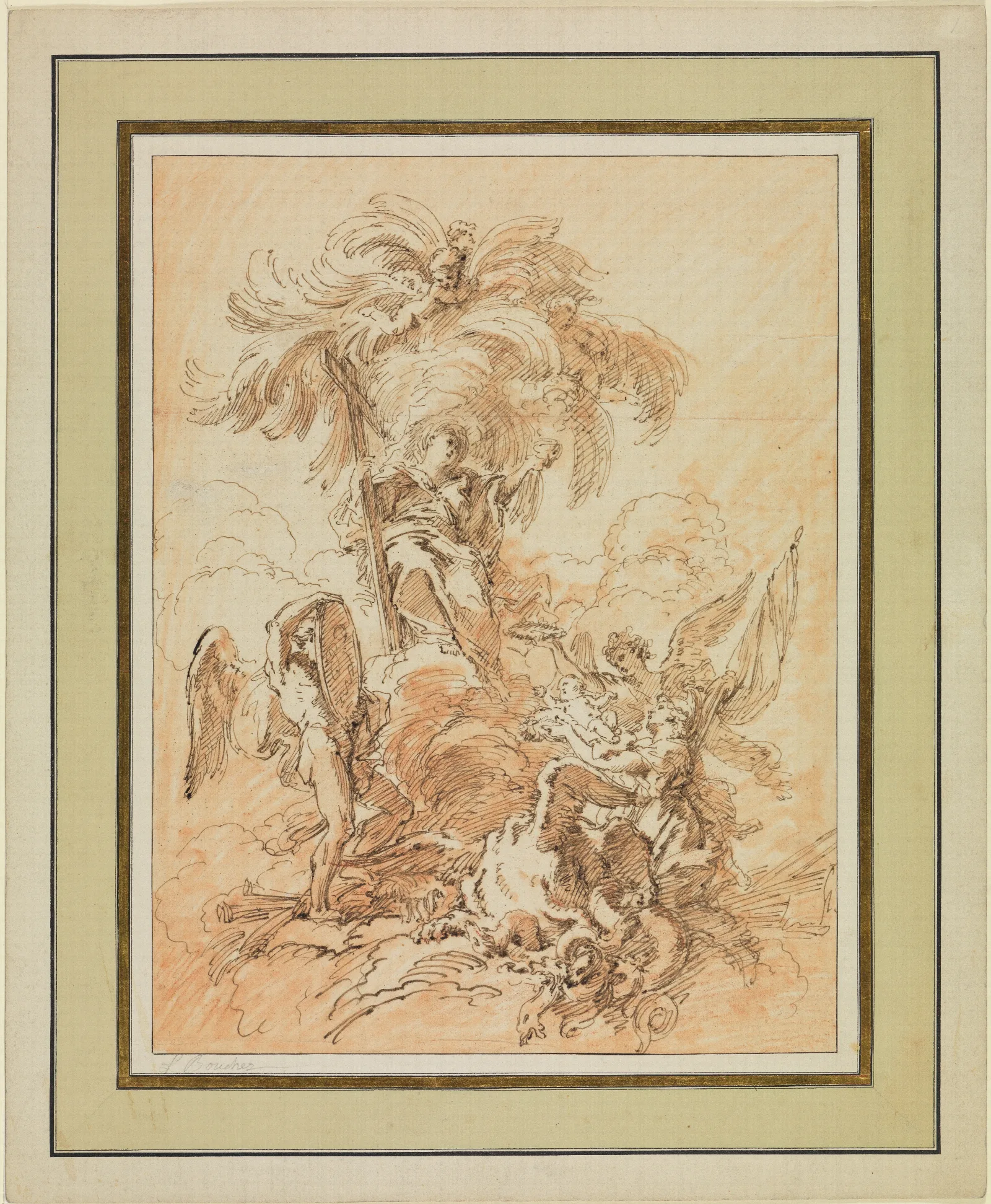 Allegorie Auf Die Geburt Eines Franzosischen Prinzen Wall Art by François Boucher - Canvas Print