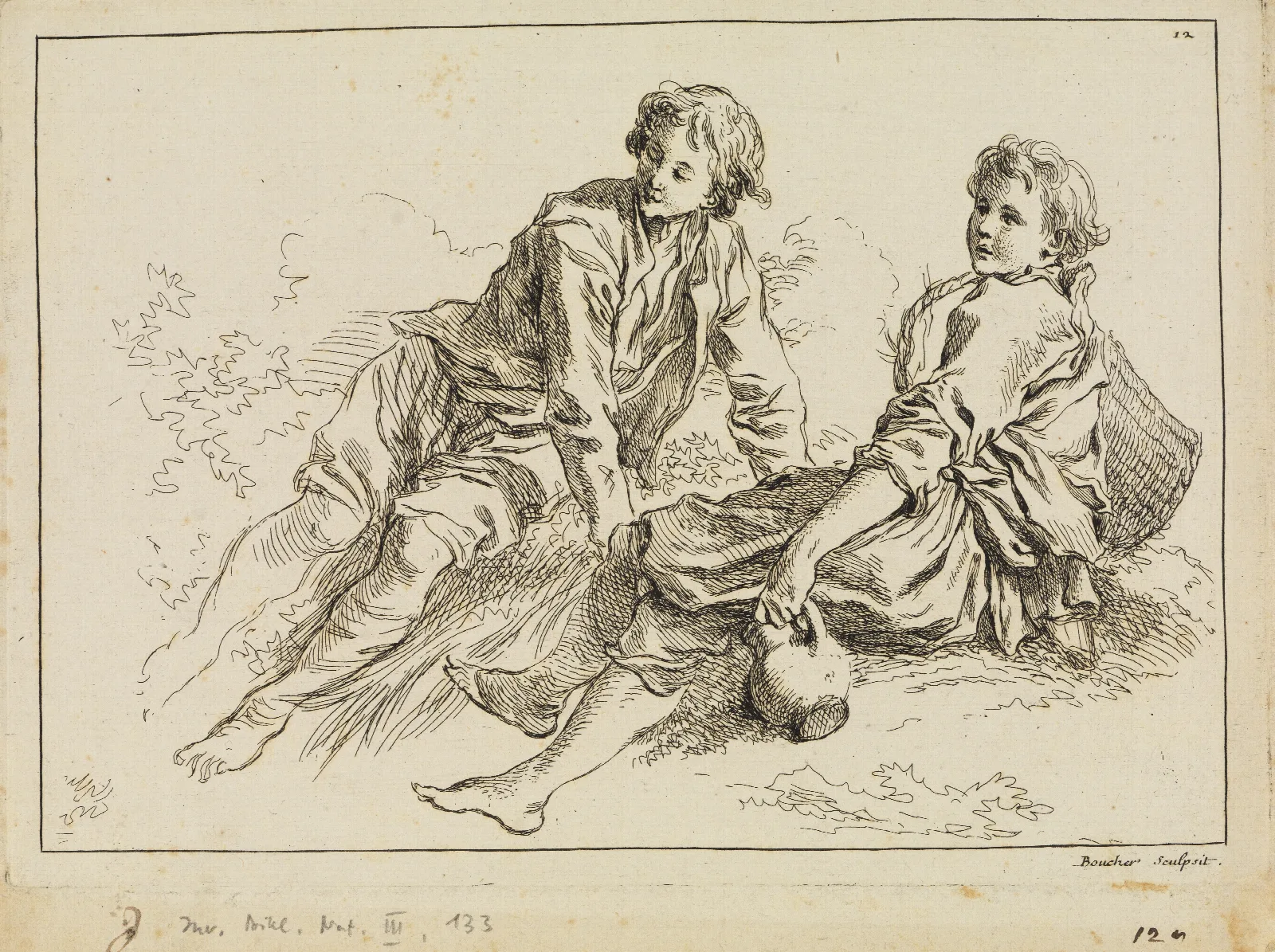 Figure Studies 34 Wall Art by François Boucher - Canvas Print