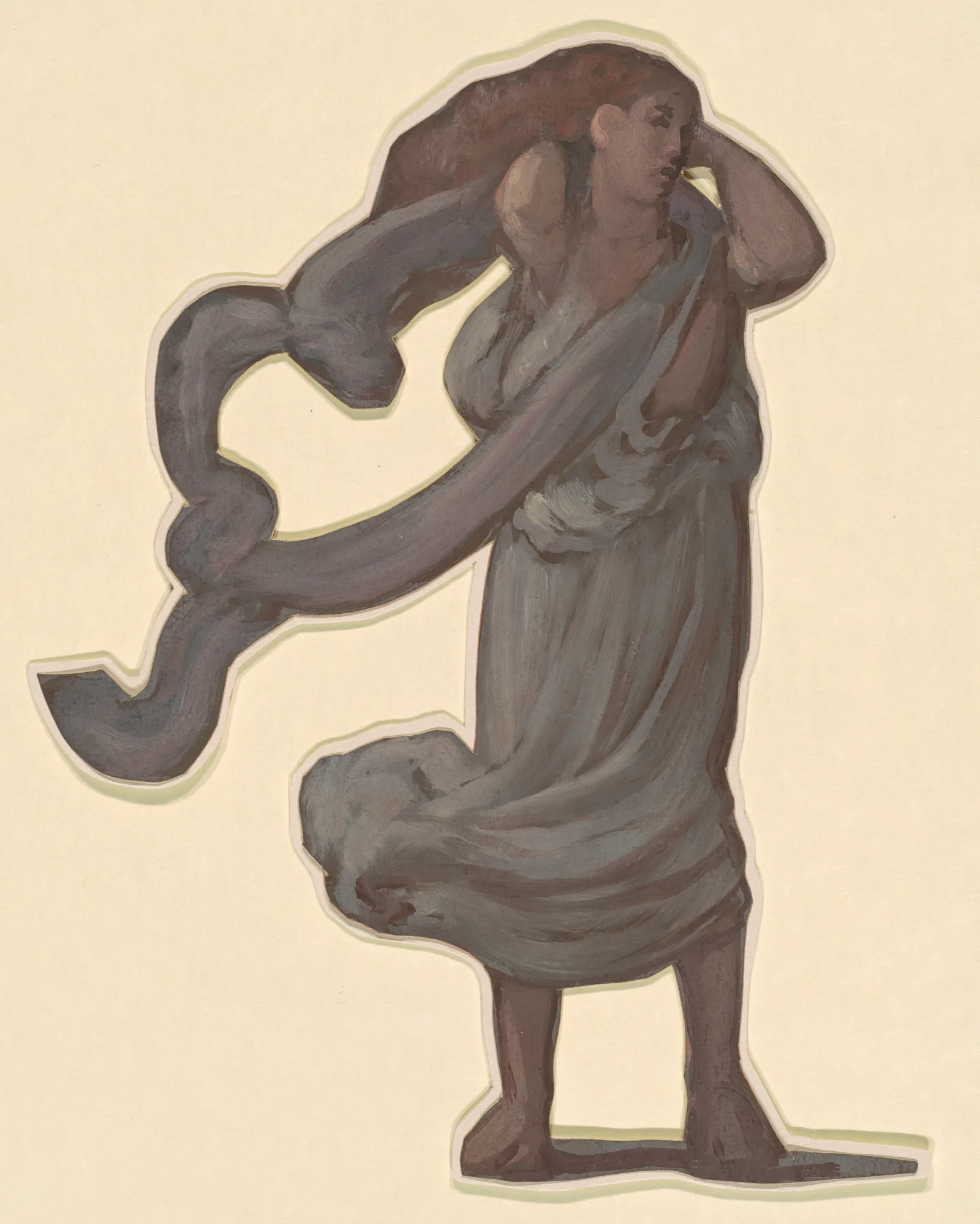 Study For Greek Girls Bathing V Wall Art by Elihu Vedder - Canvas Print