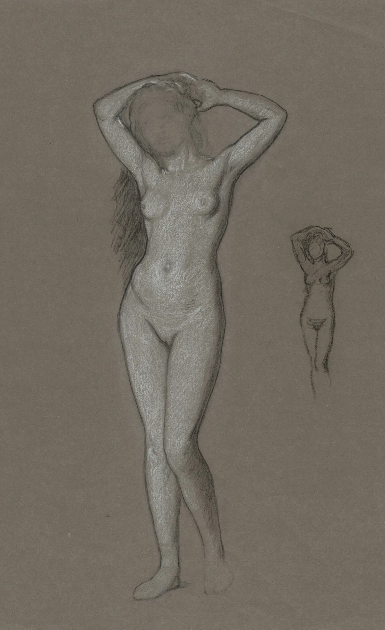 Study For The Figure Of Venus Wall Art by Elihu Vedder - Canvas Print