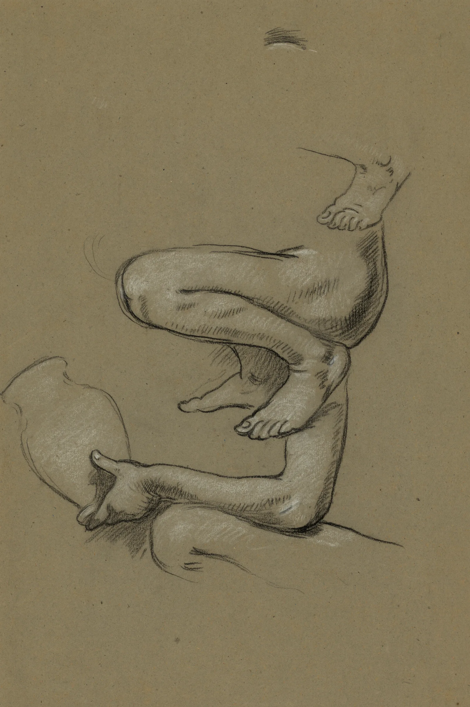 Study For Figure Of Arts In The Mural Peace And Prosperity No 1 Wall Art by Elihu Vedder - Canvas Print