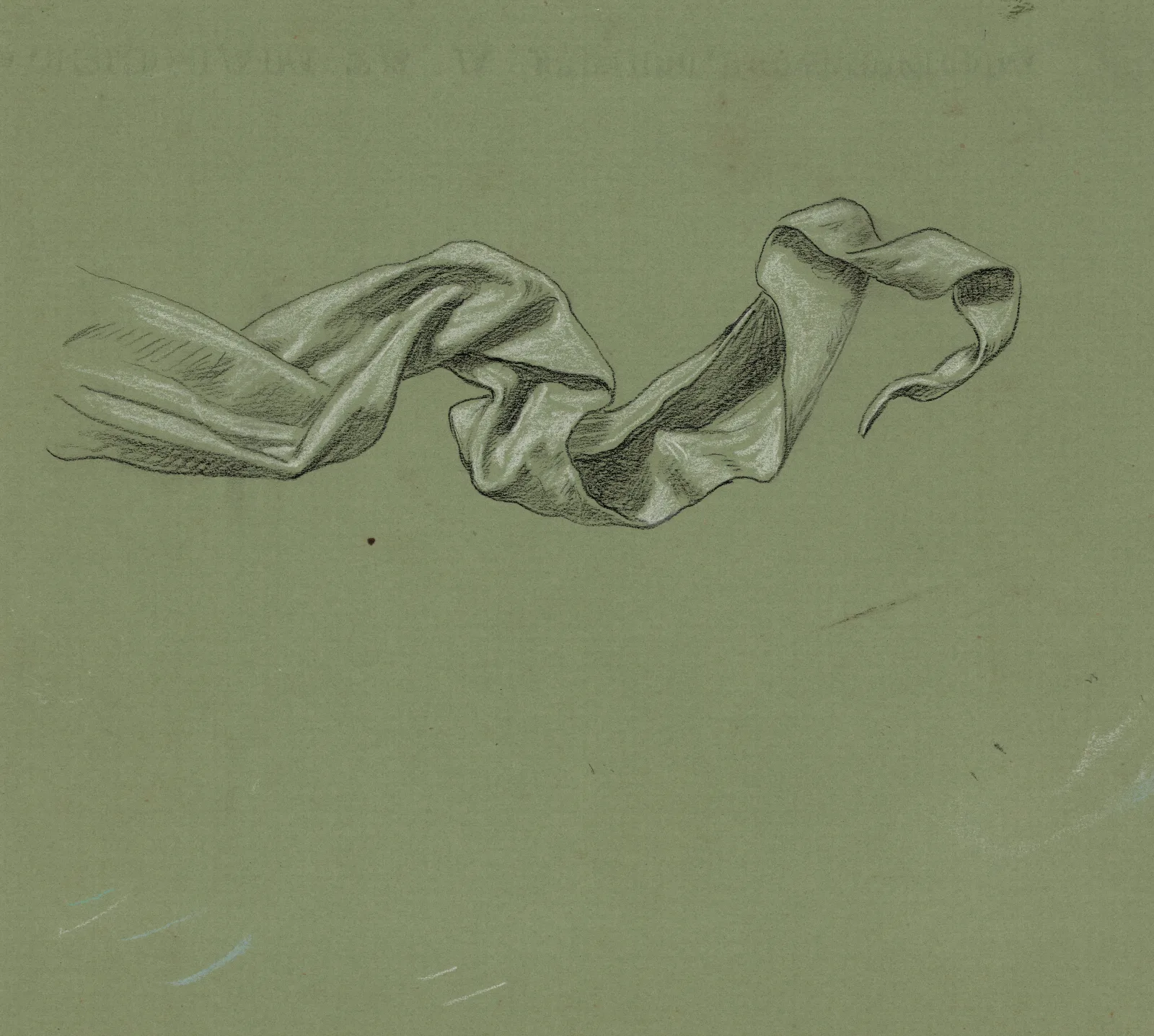 Study Of Drapery No 1 Wall Art by Elihu Vedder - Canvas Print