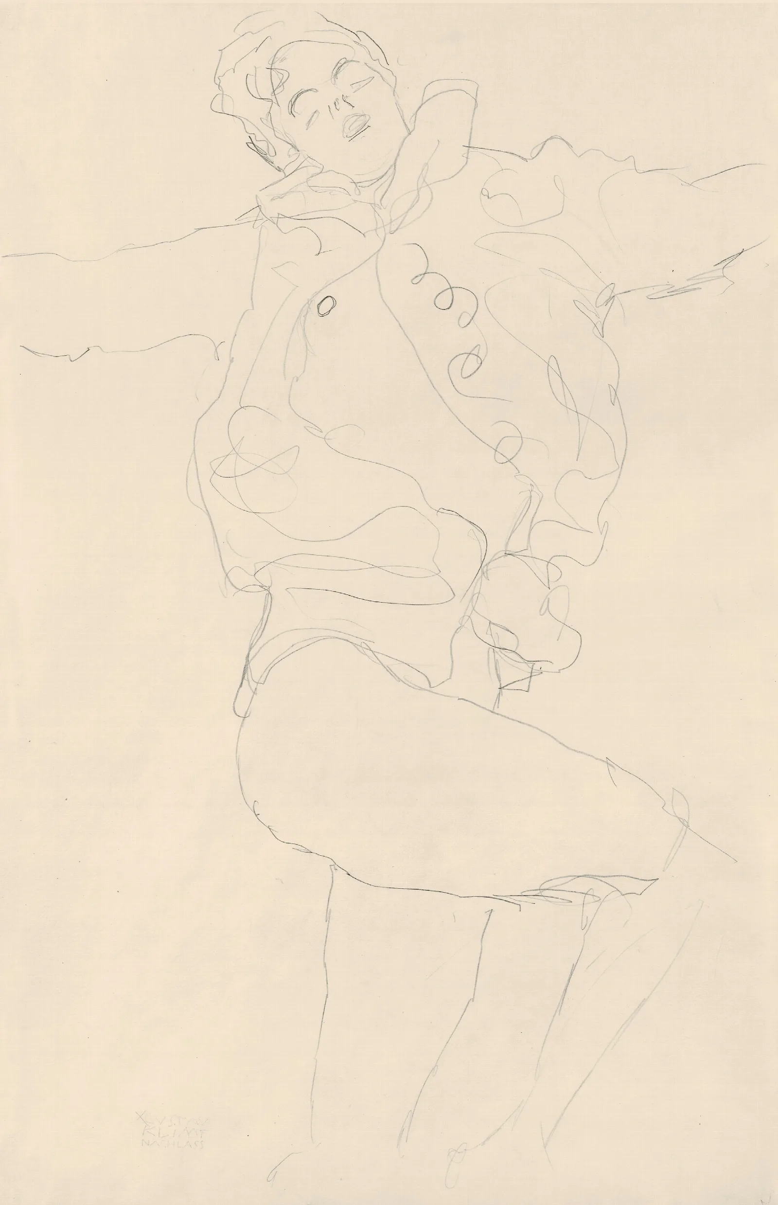 Dancing Woman With Cape Wall Art by Gustav Klimt - Canvas Print