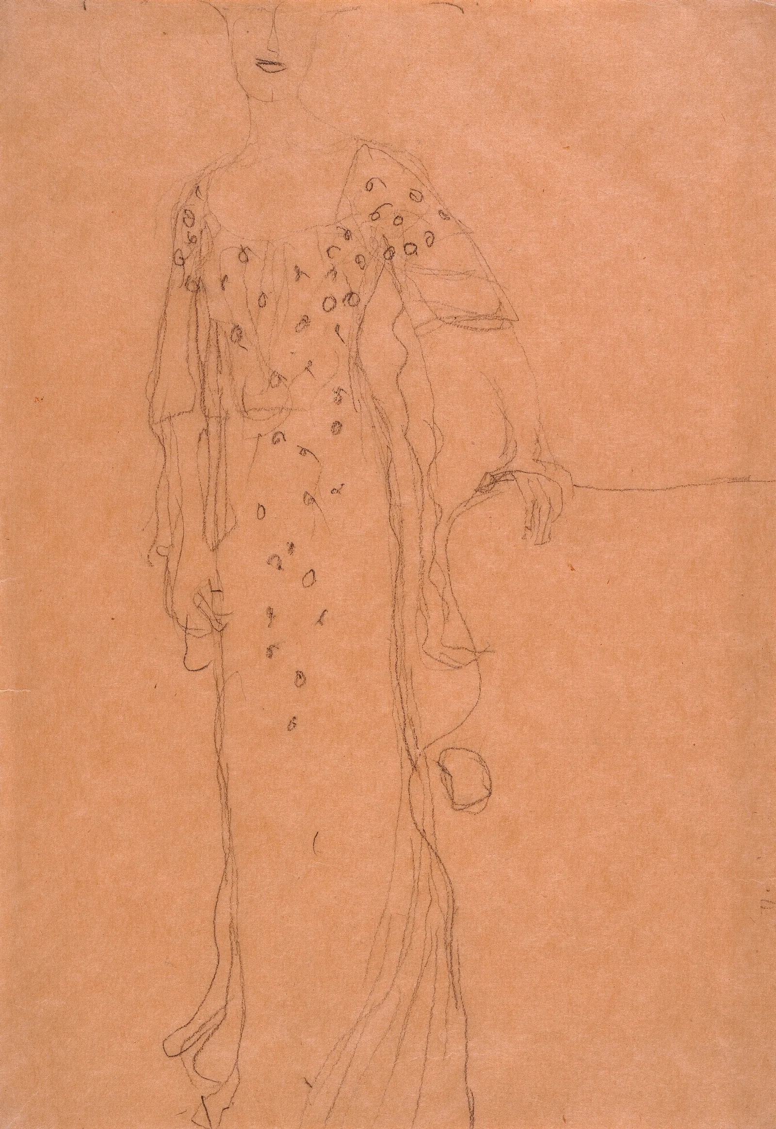 Study For Portrait Of Adele Bloch Bauer I Wall Art by Gustav Klimt - Canvas Print