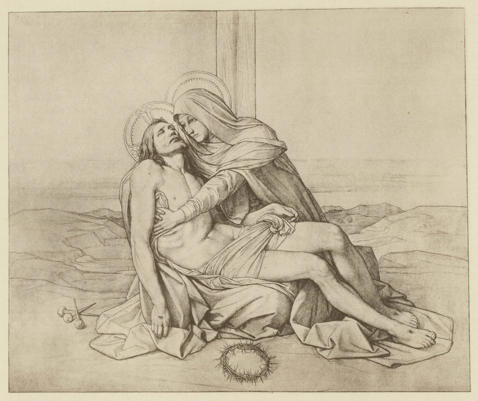 Pieta 31 Wall Art by Eduard von Steinle - Canvas Print