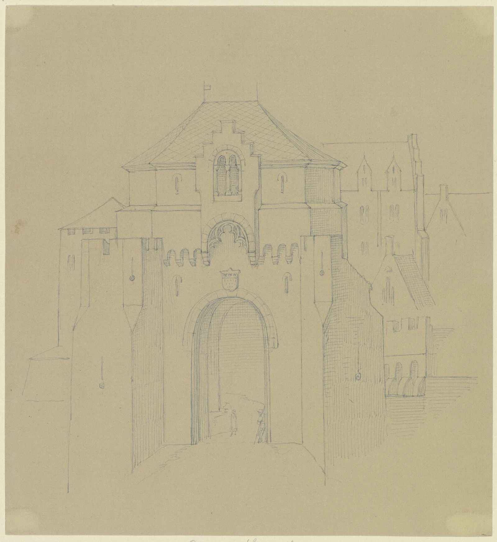 City Gate Of Cologne Wall Art by Eduard von Steinle - Canvas Print