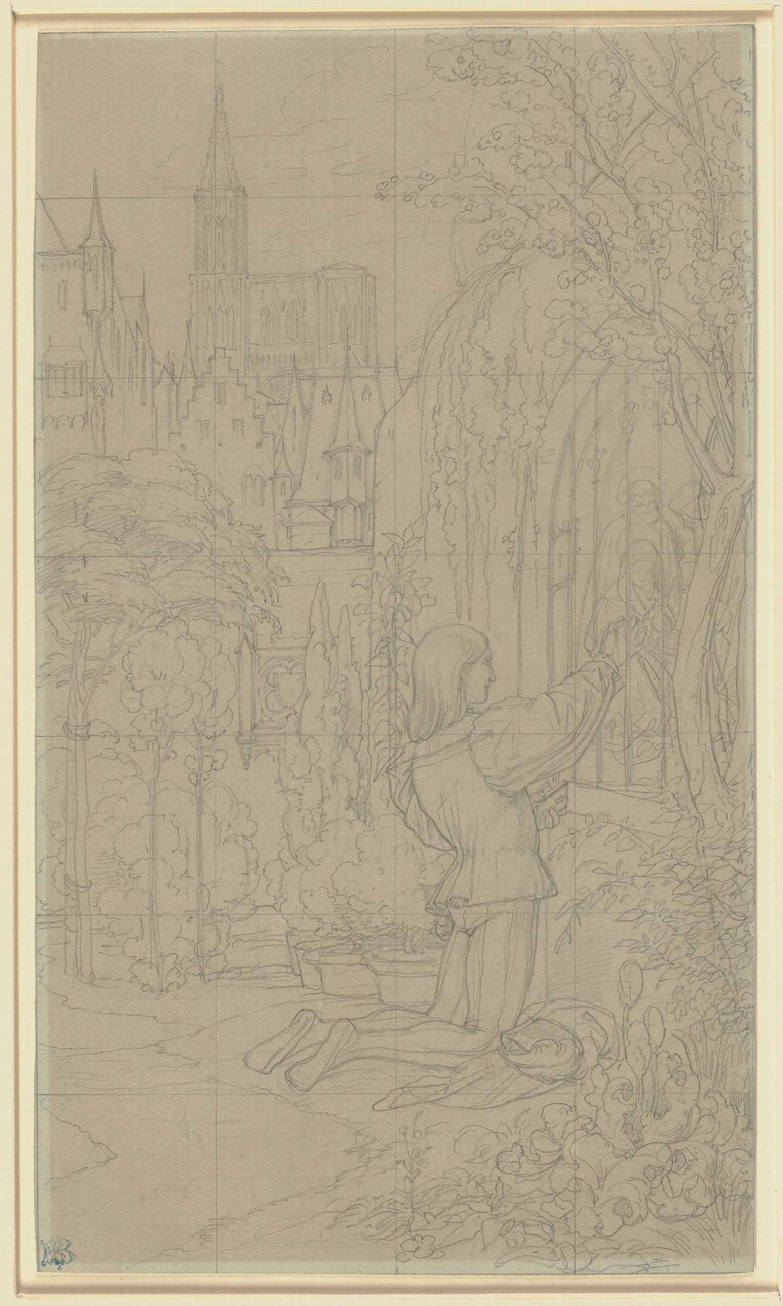Der Fahrende Schuler Wall Art by Eduard von Steinle - Canvas Print