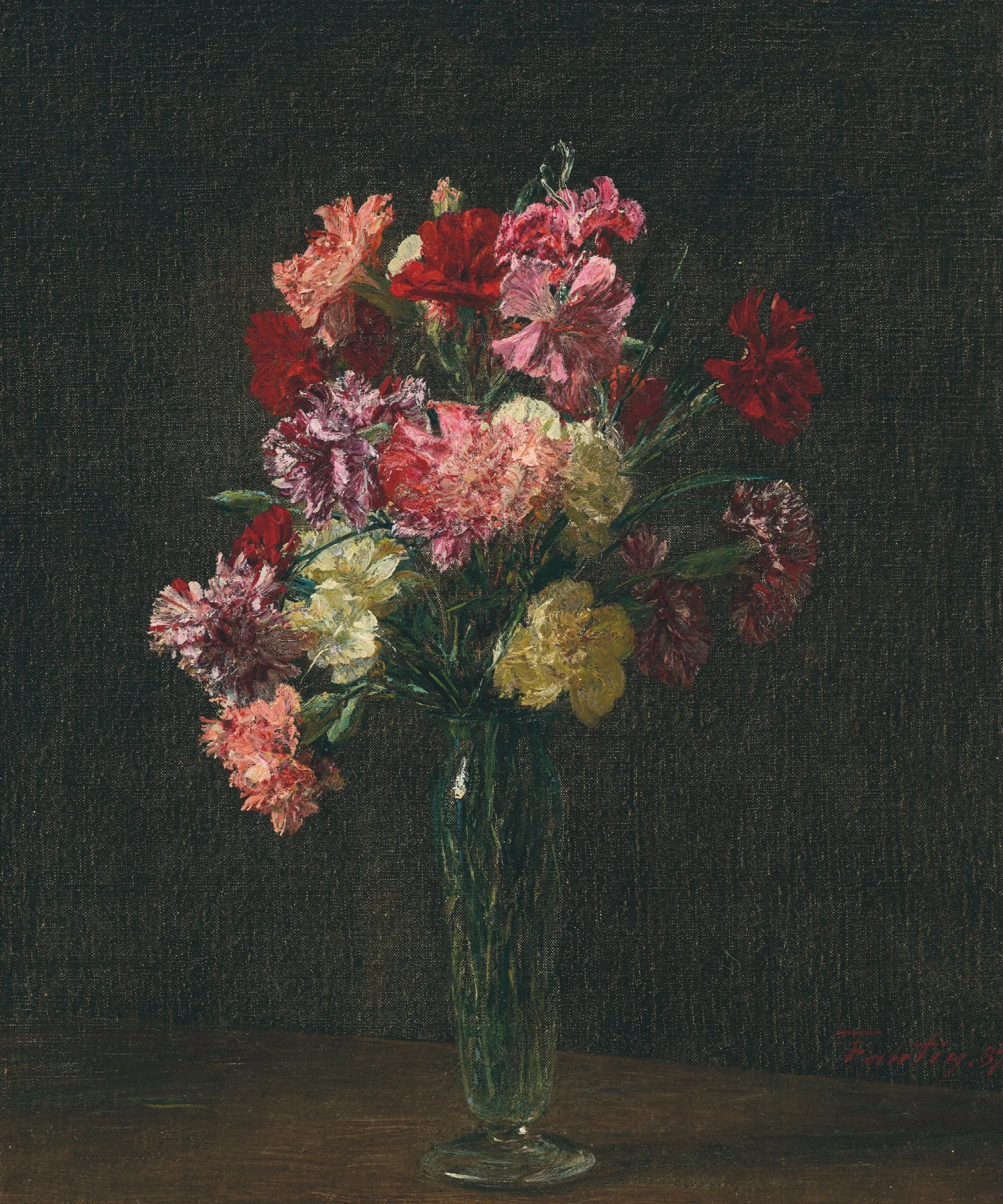 Oeillets Wall Art by Henri Fantin-Latour - Canvas Print