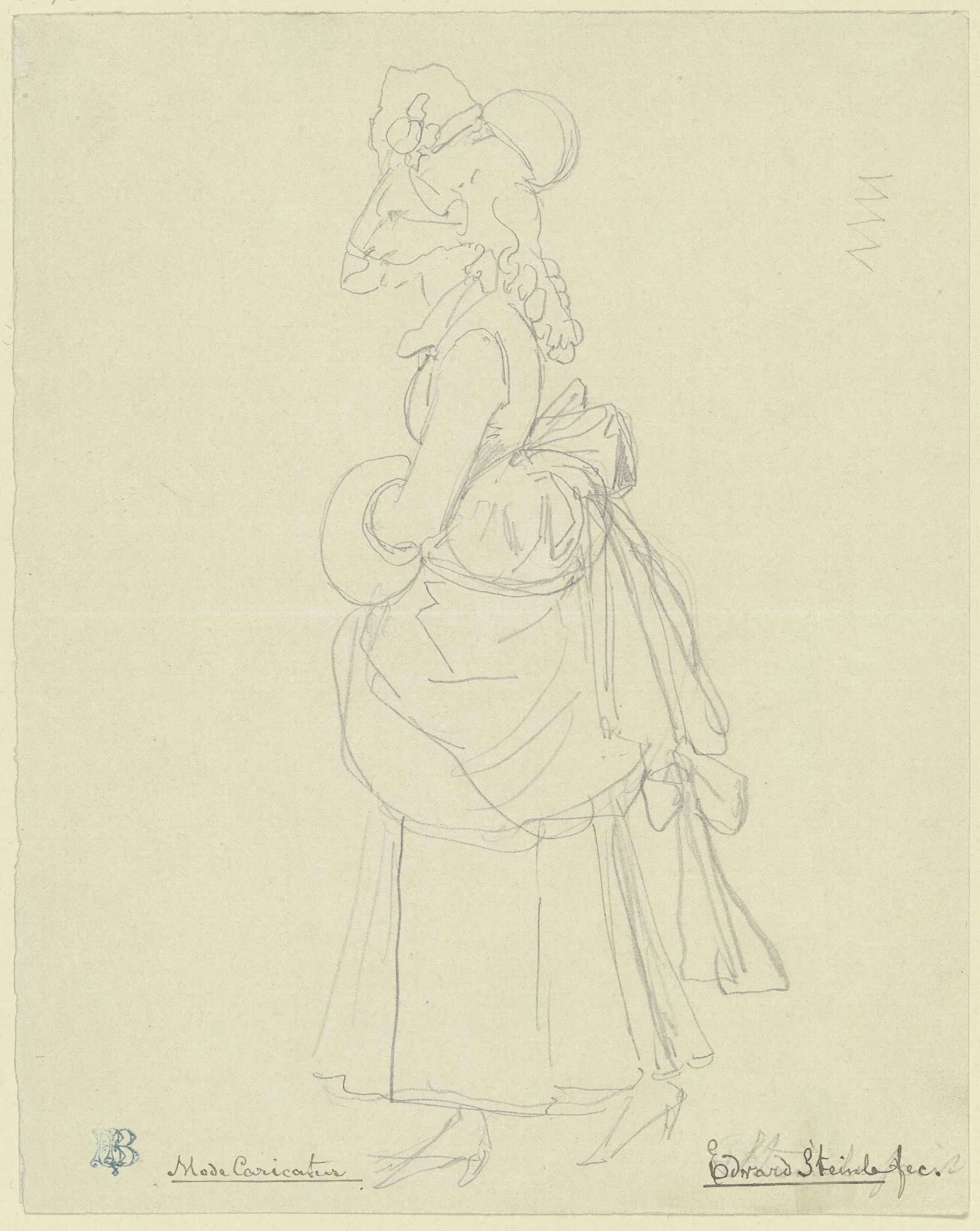 Fashion Caricature Wall Art by Eduard von Steinle - Canvas Print
