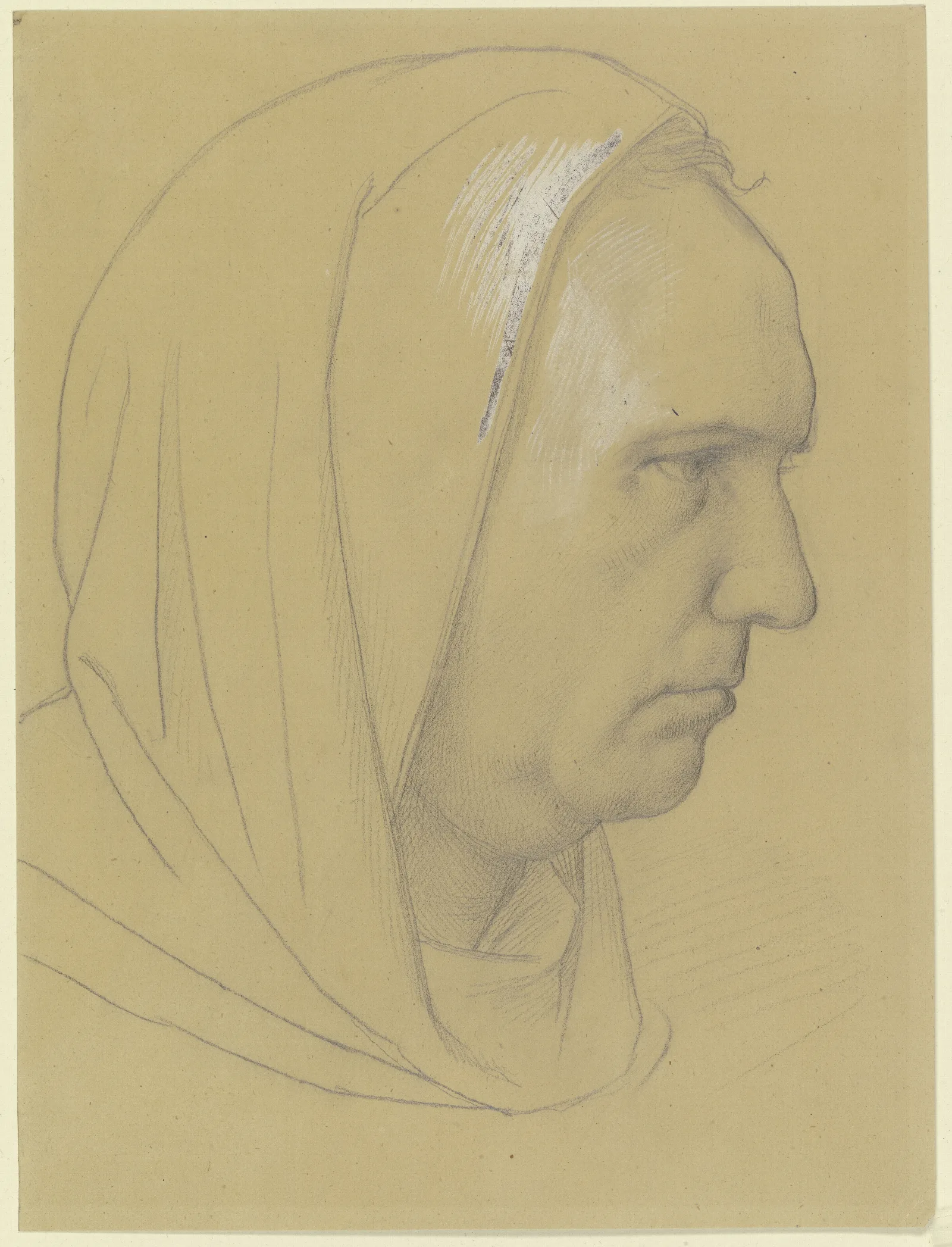 Head Of Albertus Magnus Wall Art by Eduard von Steinle - Canvas Print