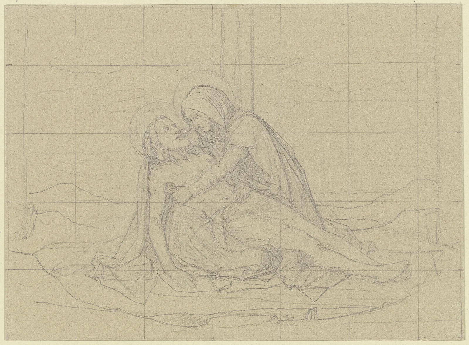 Pieta 2 2 Wall Art by Eduard von Steinle - Canvas Print