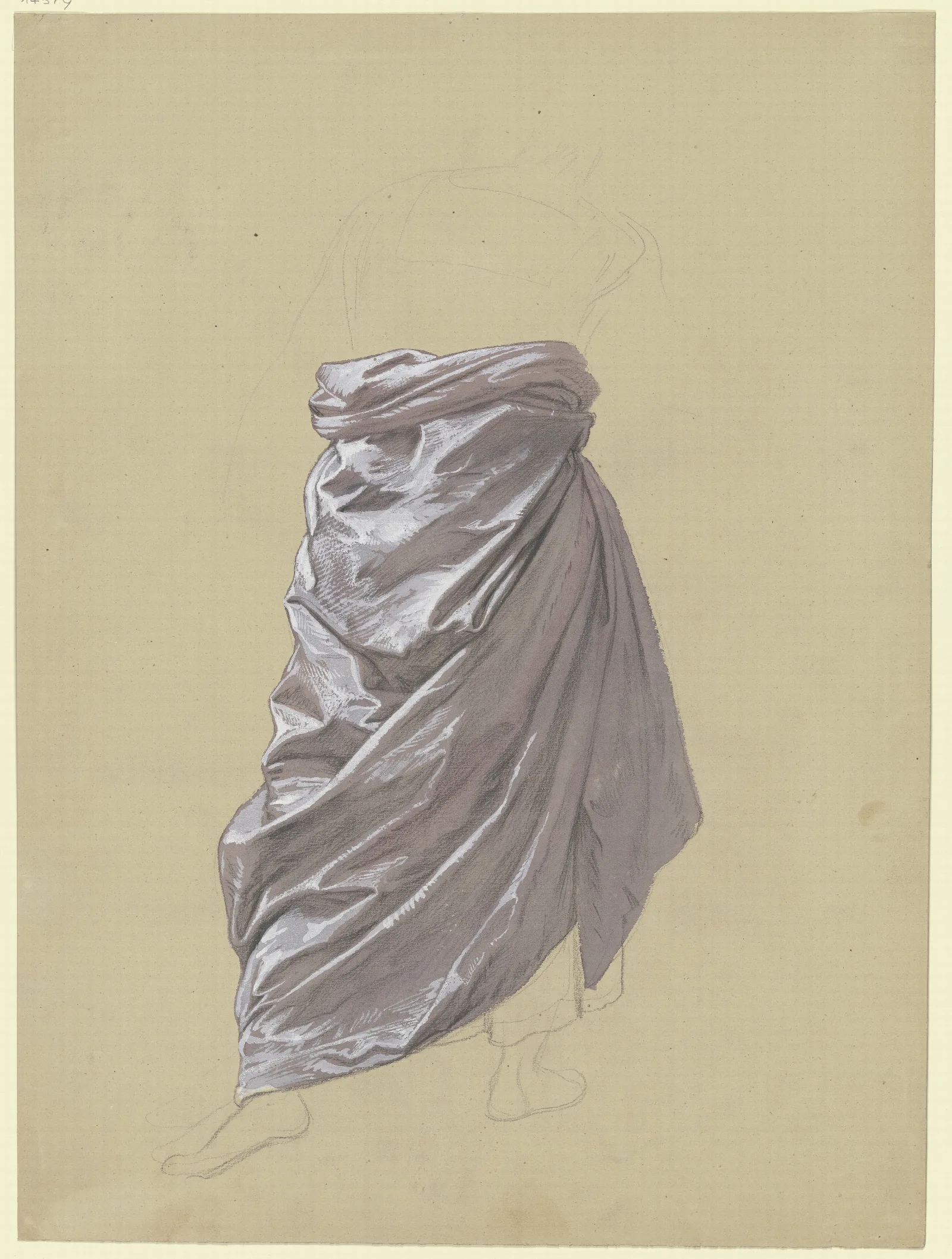 Ruckenansicht Einer Ausschreitenden Gewandfigur Wall Art by Eduard von Steinle - Canvas Print