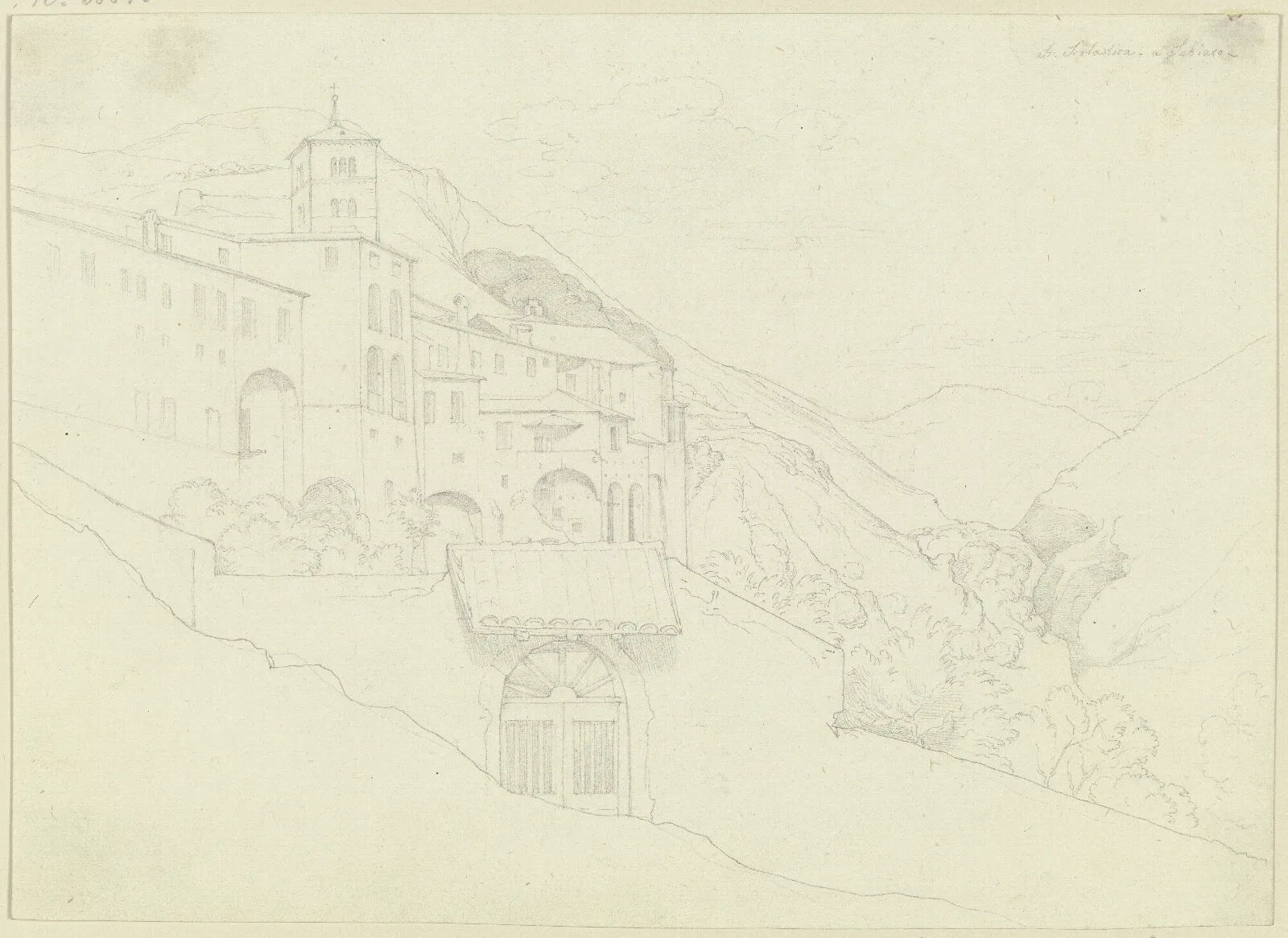 S Scolastica Bei Subiaco Wall Art by Eduard von Steinle - Canvas Print
