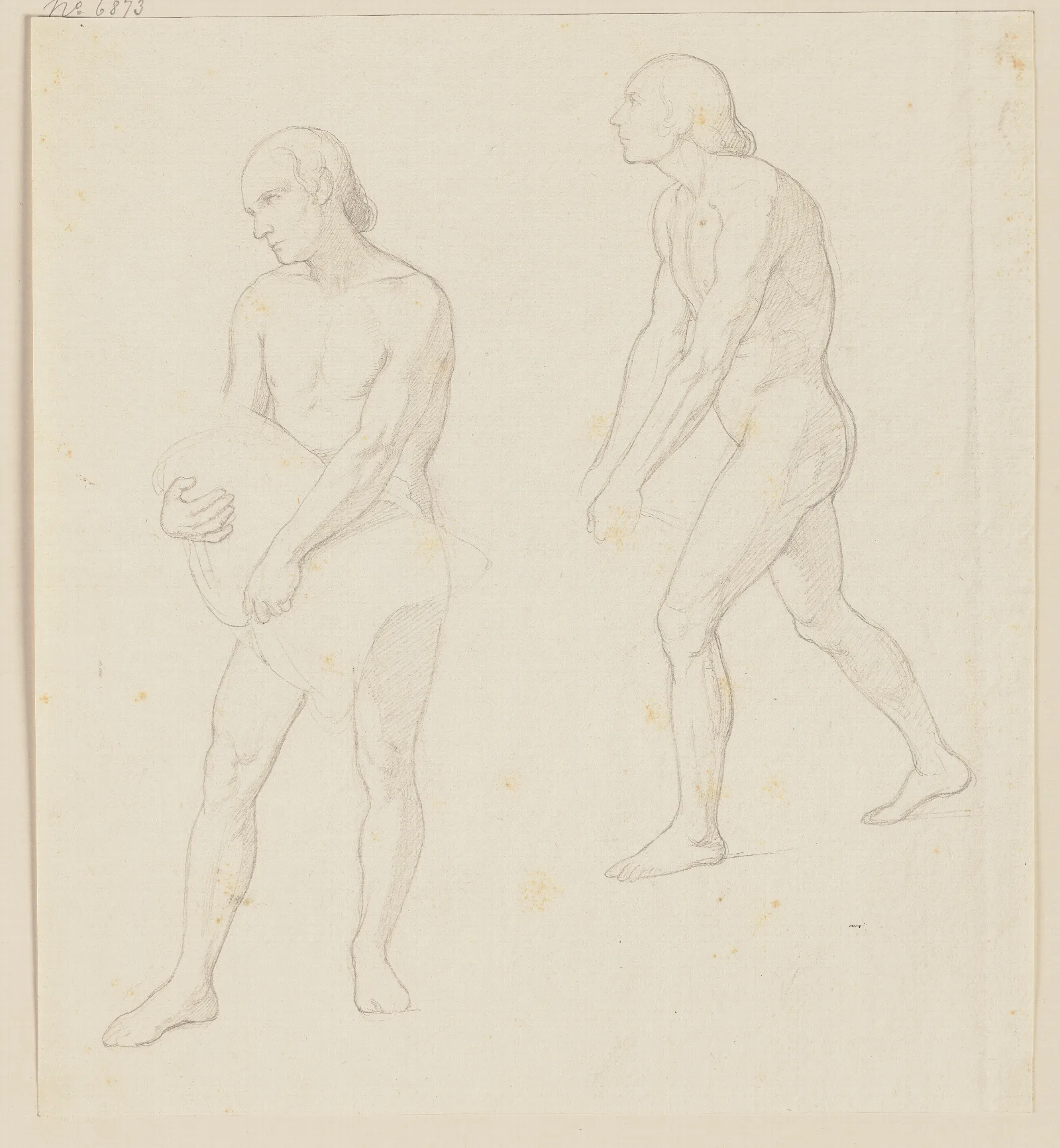 Study From The Nude Wall Art by Eduard von Steinle - Canvas Print