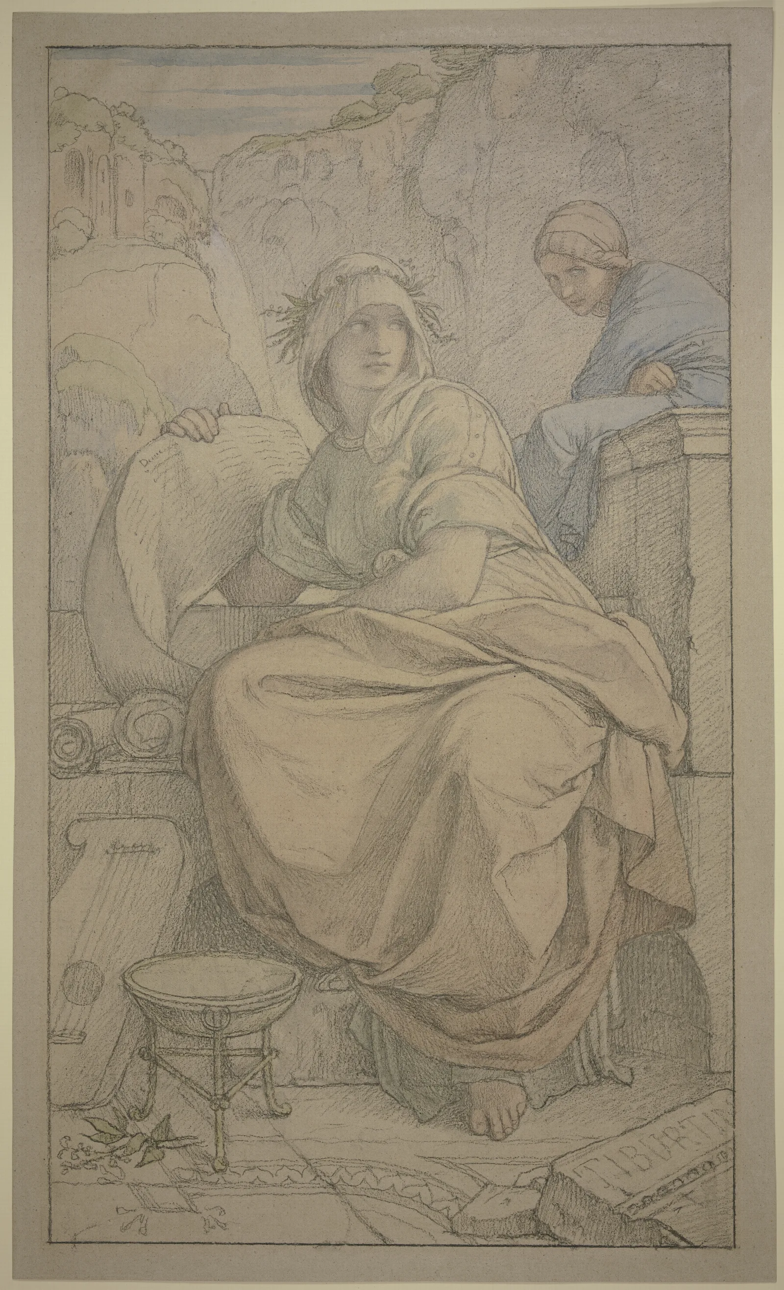 Tiburtine Sibyl Wall Art by Eduard von Steinle - Canvas Print