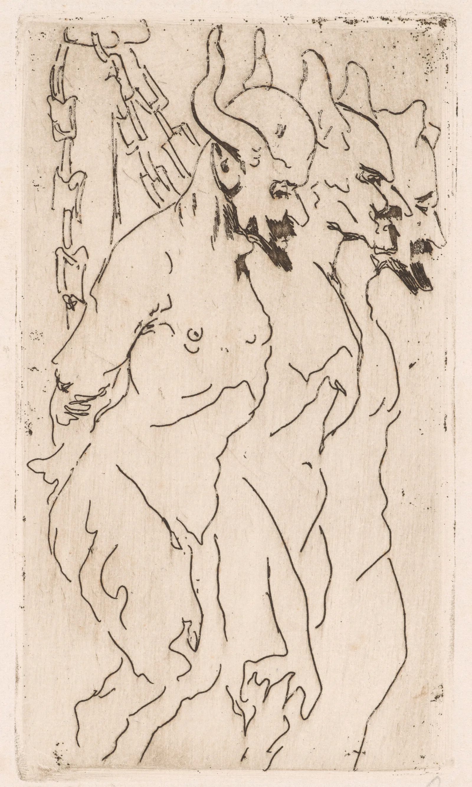 Satires A Caricature Of Malczewski Wyczolkowski And Axentowicz Based On A Drawing By Jacek Malczewski Wall Art by Jacek Malczewski - Canvas Print