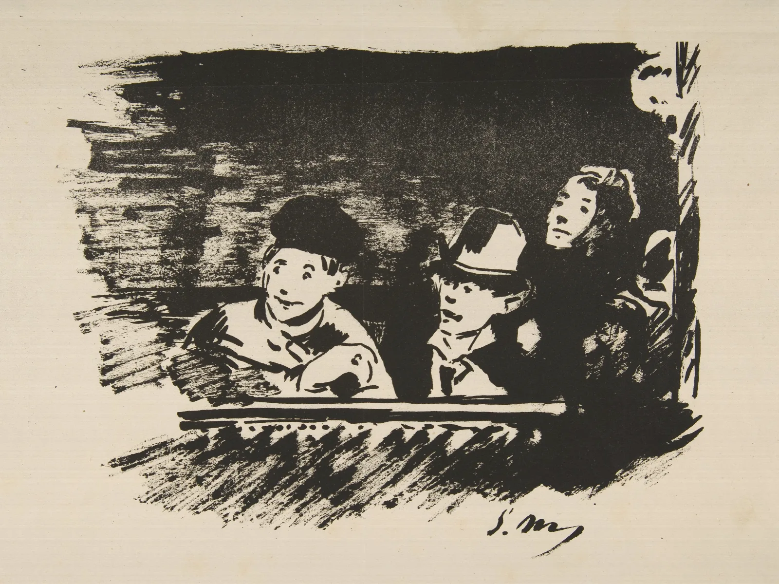 In The Upper Gallery Au Paradis Wall Art by Édouard Manet - Canvas Print
