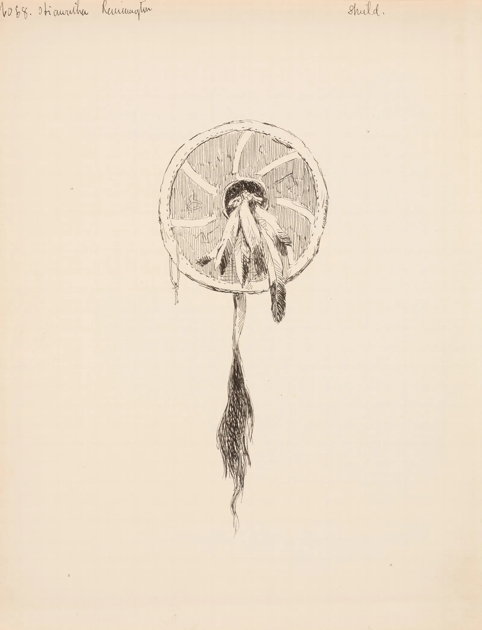 Shield Illustration For The Song Of Hiawatha Wall Art by Frederic Remington - Canvas Print