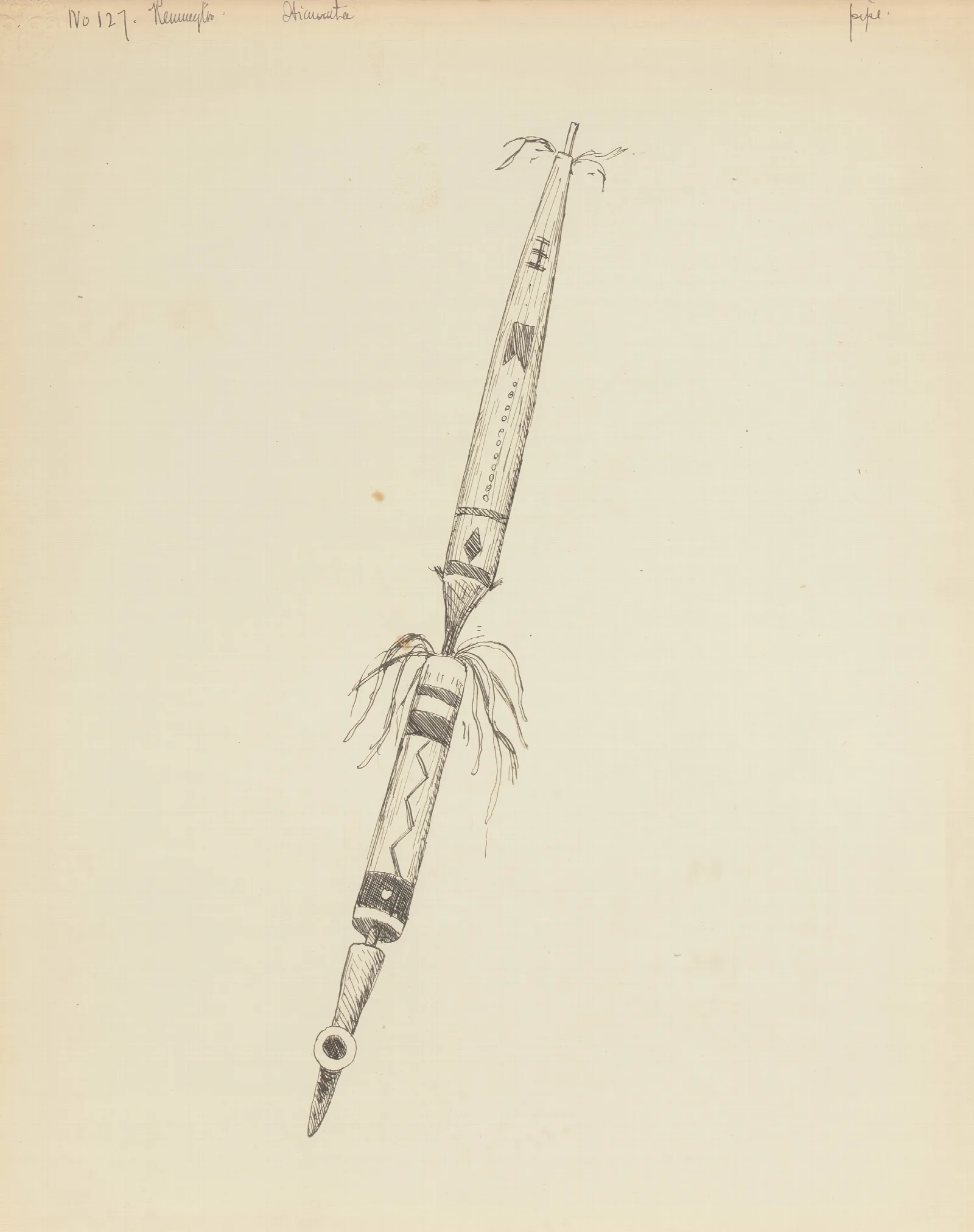 Pipe Illustration From The Song Of Hiawatha Wall Art by Frederic Remington - Canvas Print
