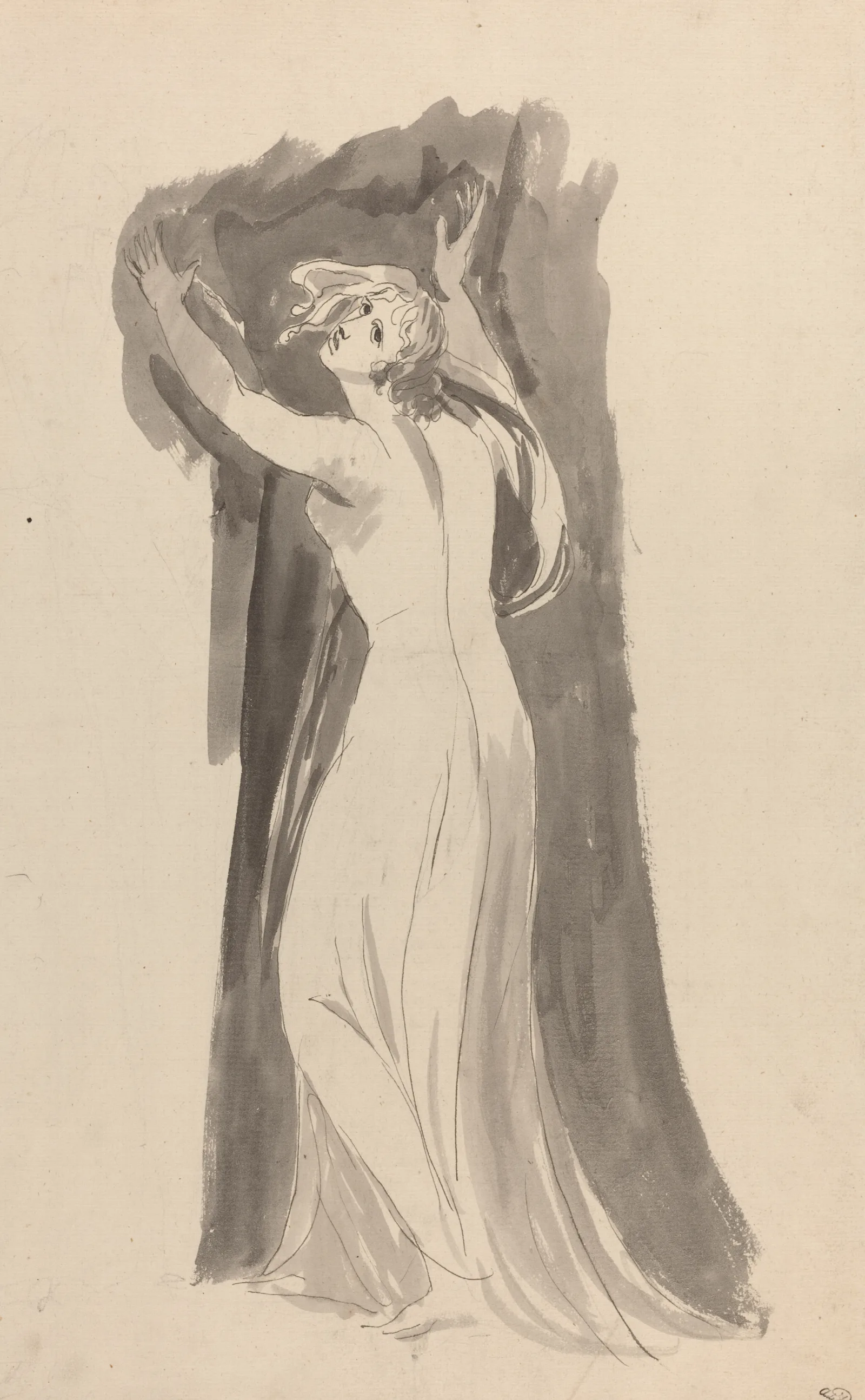 A Study Of Miranda For The Tempest Wall Art by George Romney - Canvas Print