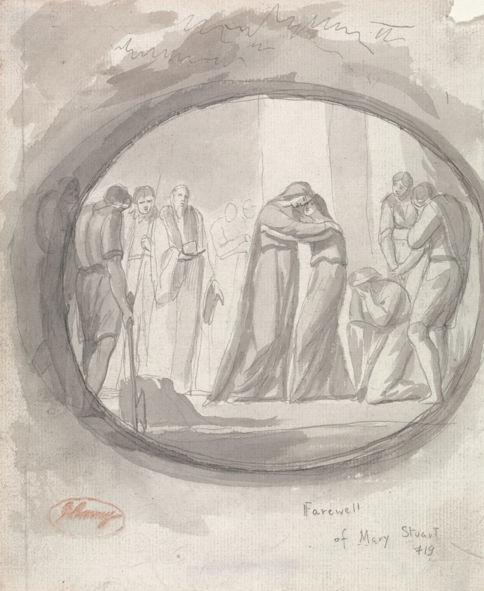 Farewell Of Mary Stuart Wall Art by George Romney - Canvas Print