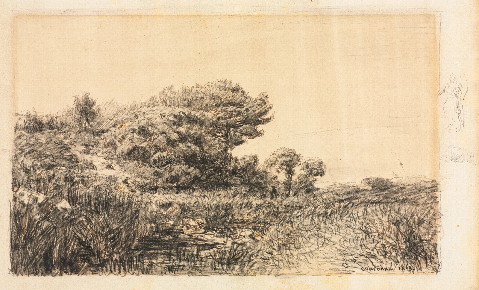 Edge Of Marsh At Couronne Wall Art by Félix Ziem - Canvas Print
