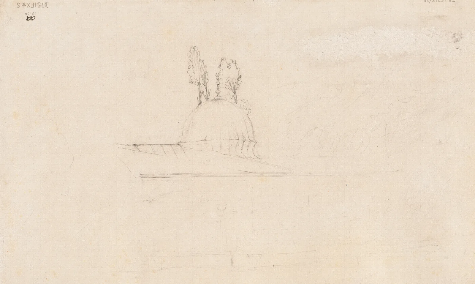 Sketch For Pavilion Near A Mosque Wall Art by Félix Ziem - Canvas Print