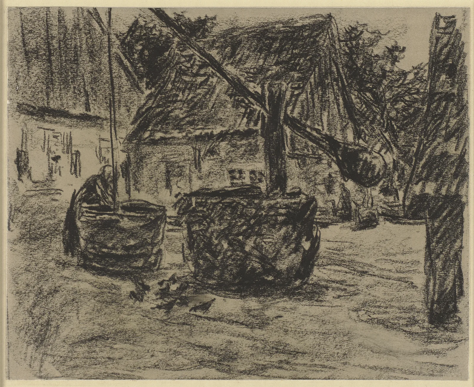 Village Draw Well Wall Art by Max Liebermann - Canvas Print