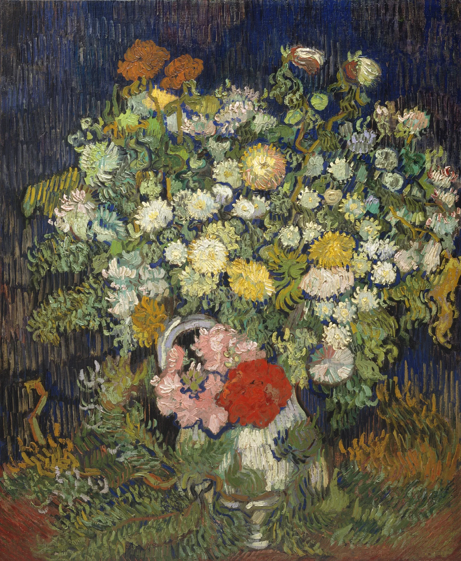 Bouquet Of Flowers In A Vase 2 Wall Art by Vincent van Gogh - Canvas Print