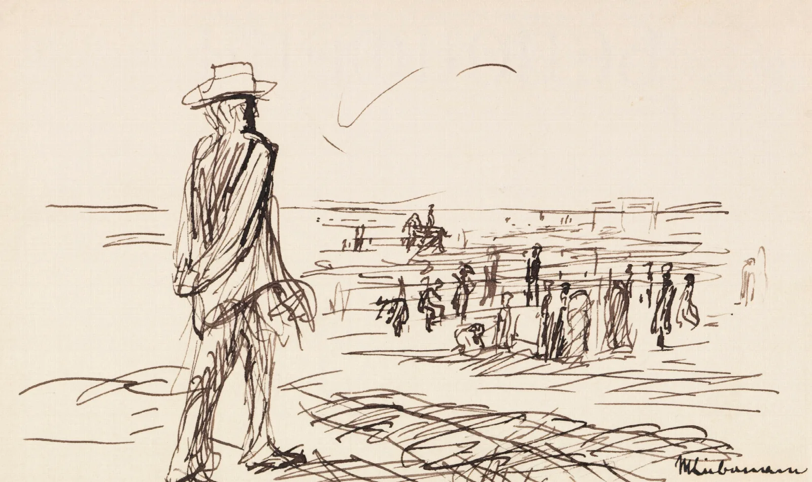Am Strand 3 Wall Art by Max Liebermann - Canvas Print