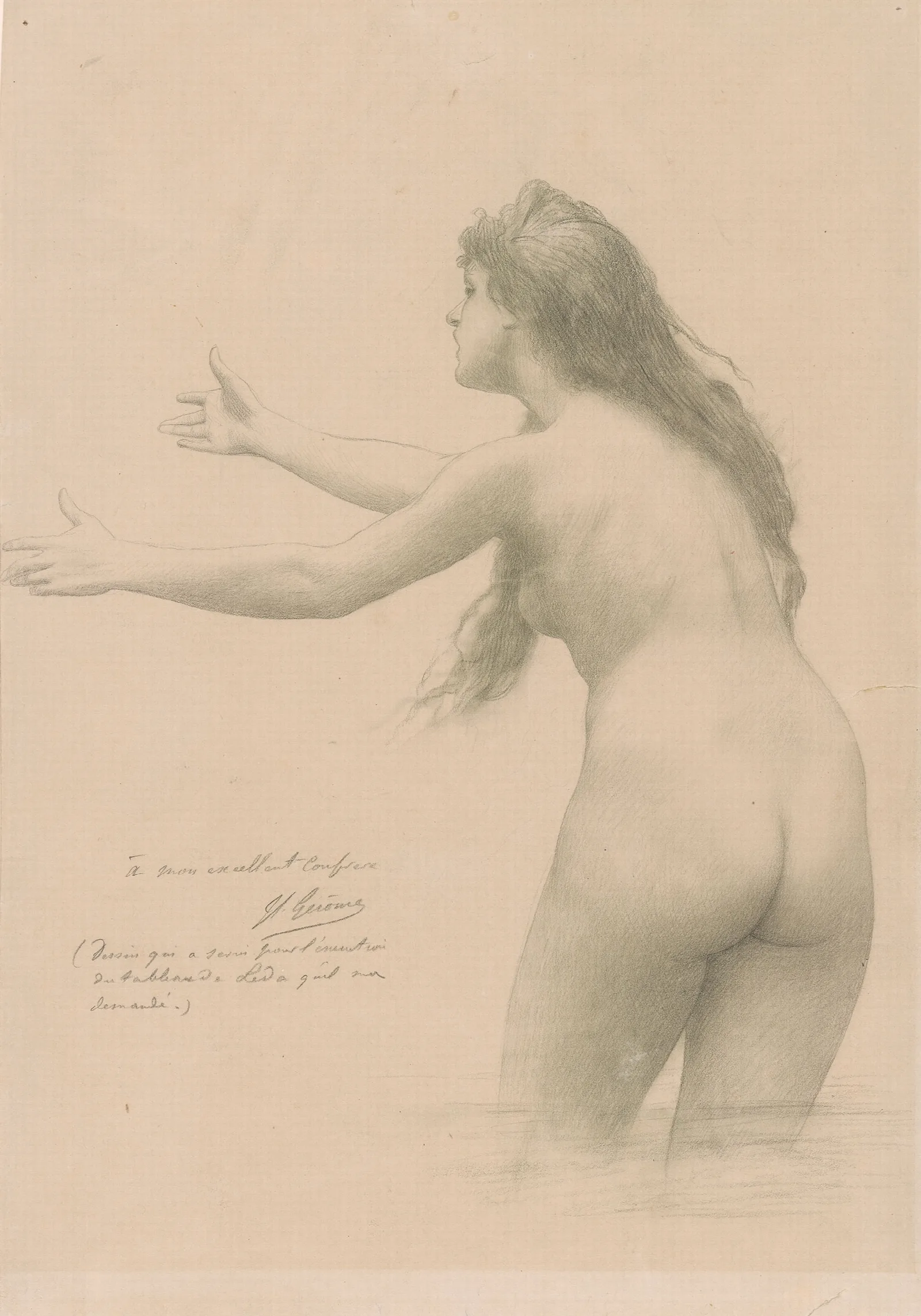 Leda 5 Wall Art by Jean-Léon Gérôme - Canvas Print