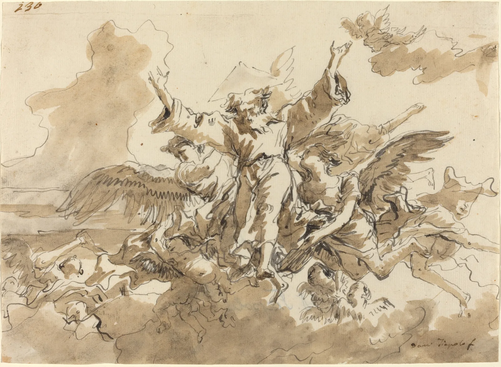 Creation Of The Universe Wall Art by Giovanni Domenico Tiepolo - Canvas Print