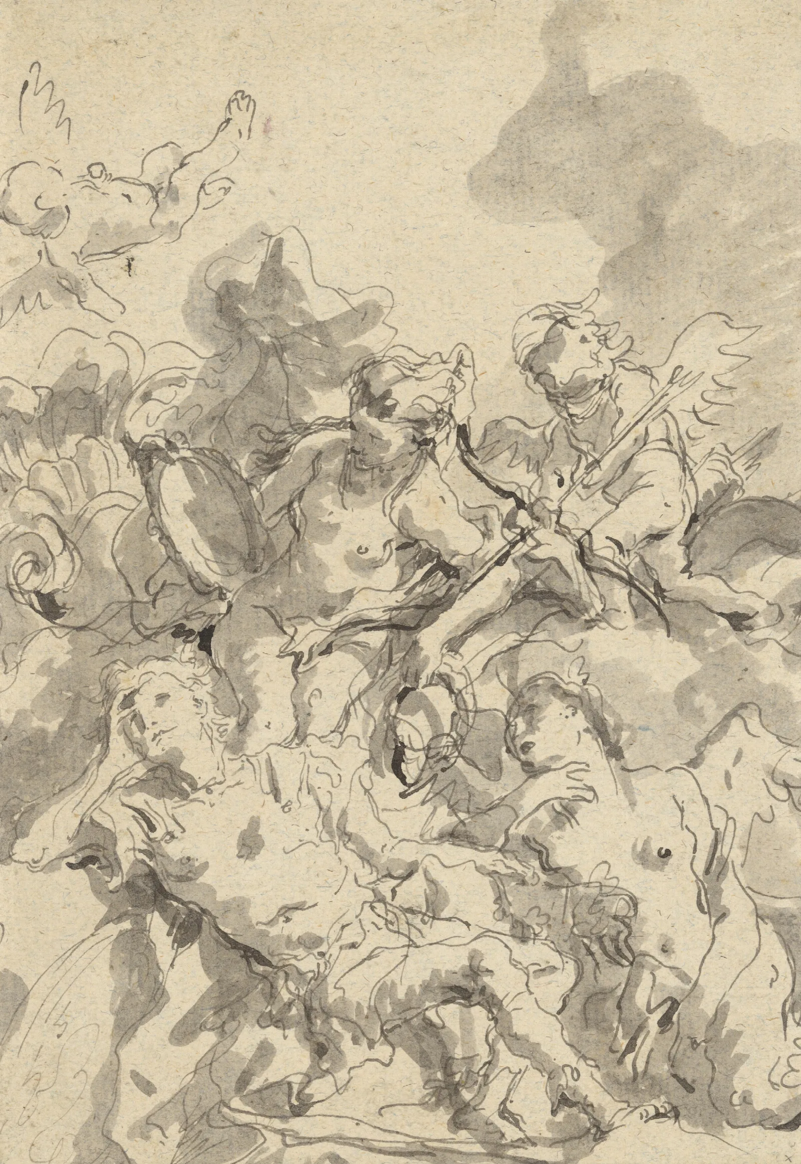 Rinaldo Enchanted By Armida Wall Art by Giovanni Domenico Tiepolo - Canvas Print