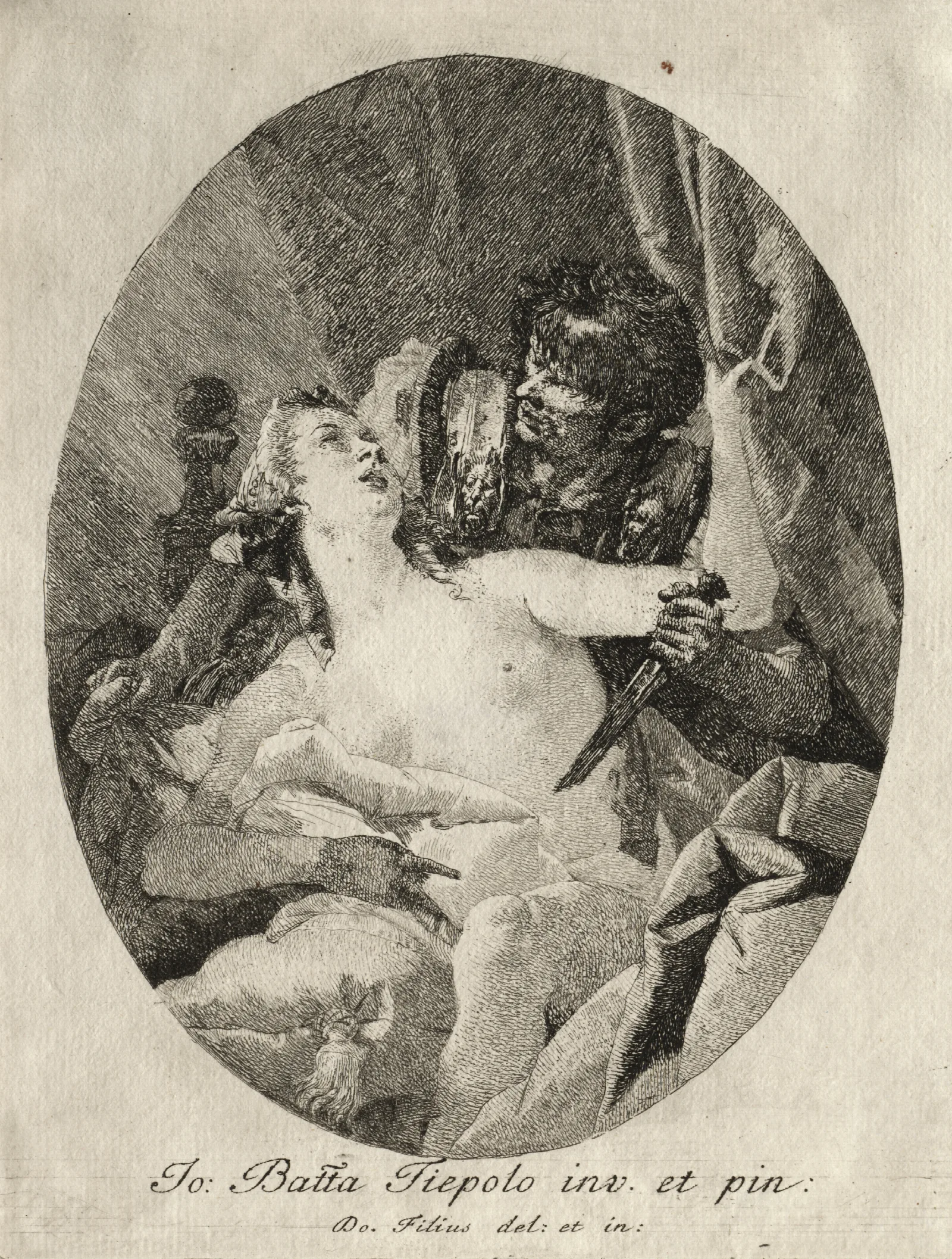 Tarquin And Lucretia 4 Wall Art by Giovanni Domenico Tiepolo - Canvas Print