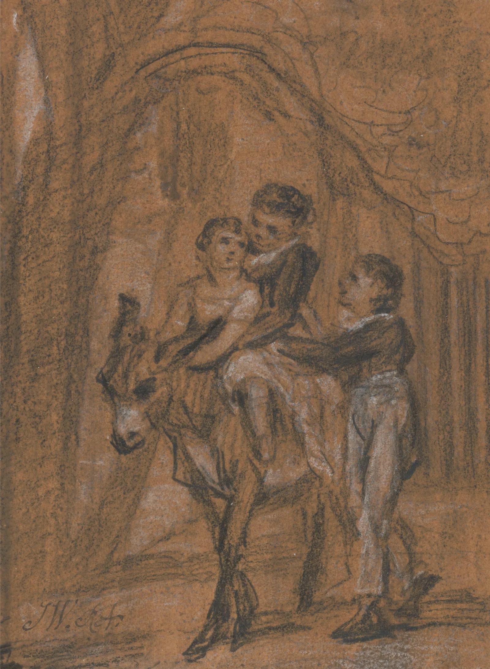 Study For The Oil Painting The Children Of Theophilus Levitt Esquire Wall Art by James Ward - Canvas Print