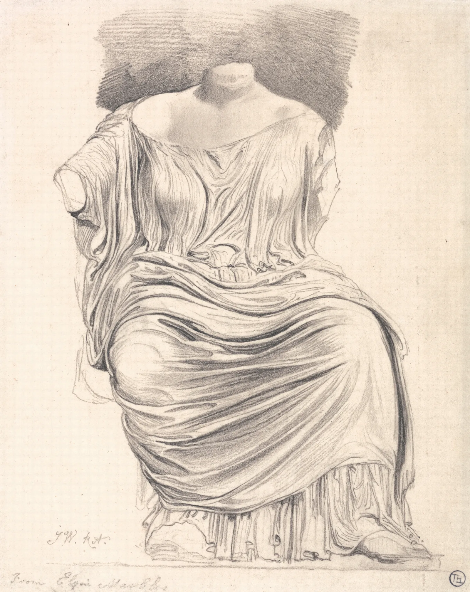Study Of Sculpture From The Elgin Marbles Wall Art by James Ward - Canvas Print