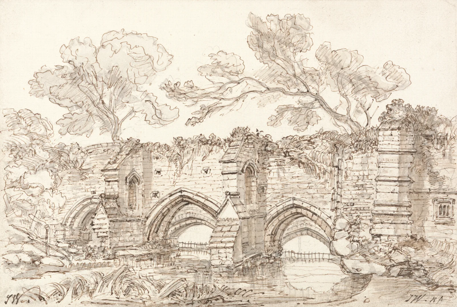 The Old Double Bridge Bury St Edmunds Wall Art by James Ward - Canvas Print