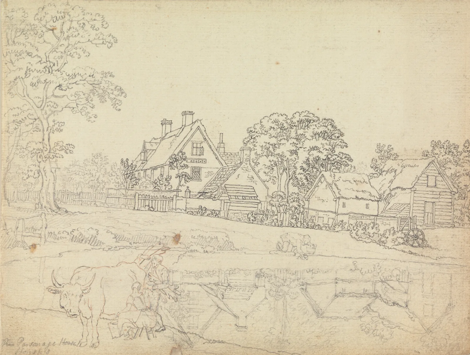 Parsonage House At Henstead Wall Art by Benjamin West - Canvas Print