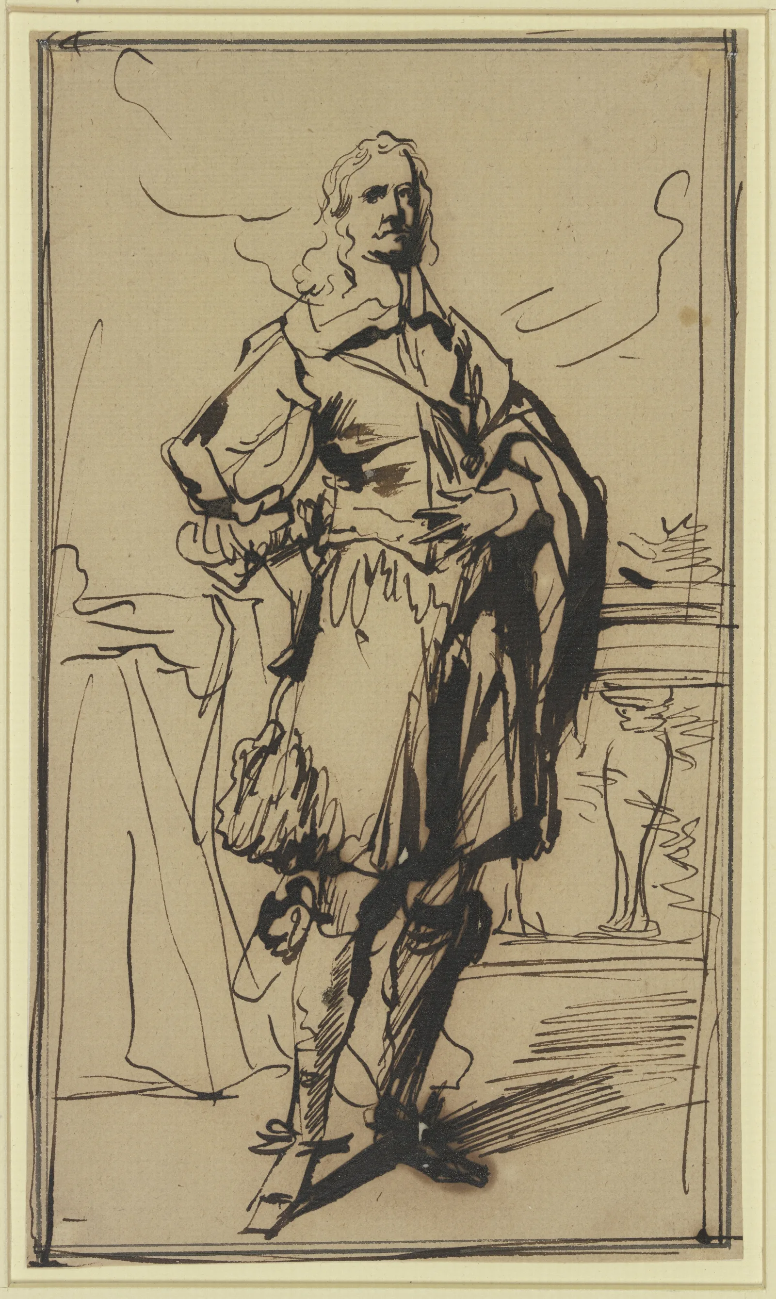 Studie Zu Einem Kavalierbildnis Wall Art by Anthony van Dyck - Canvas Print