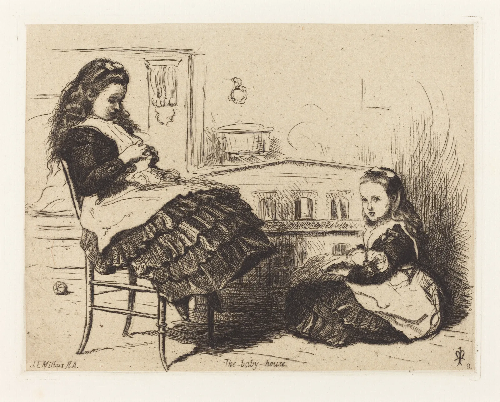The Doll House Wall Art by Sir John Everett Millais - Canvas Print