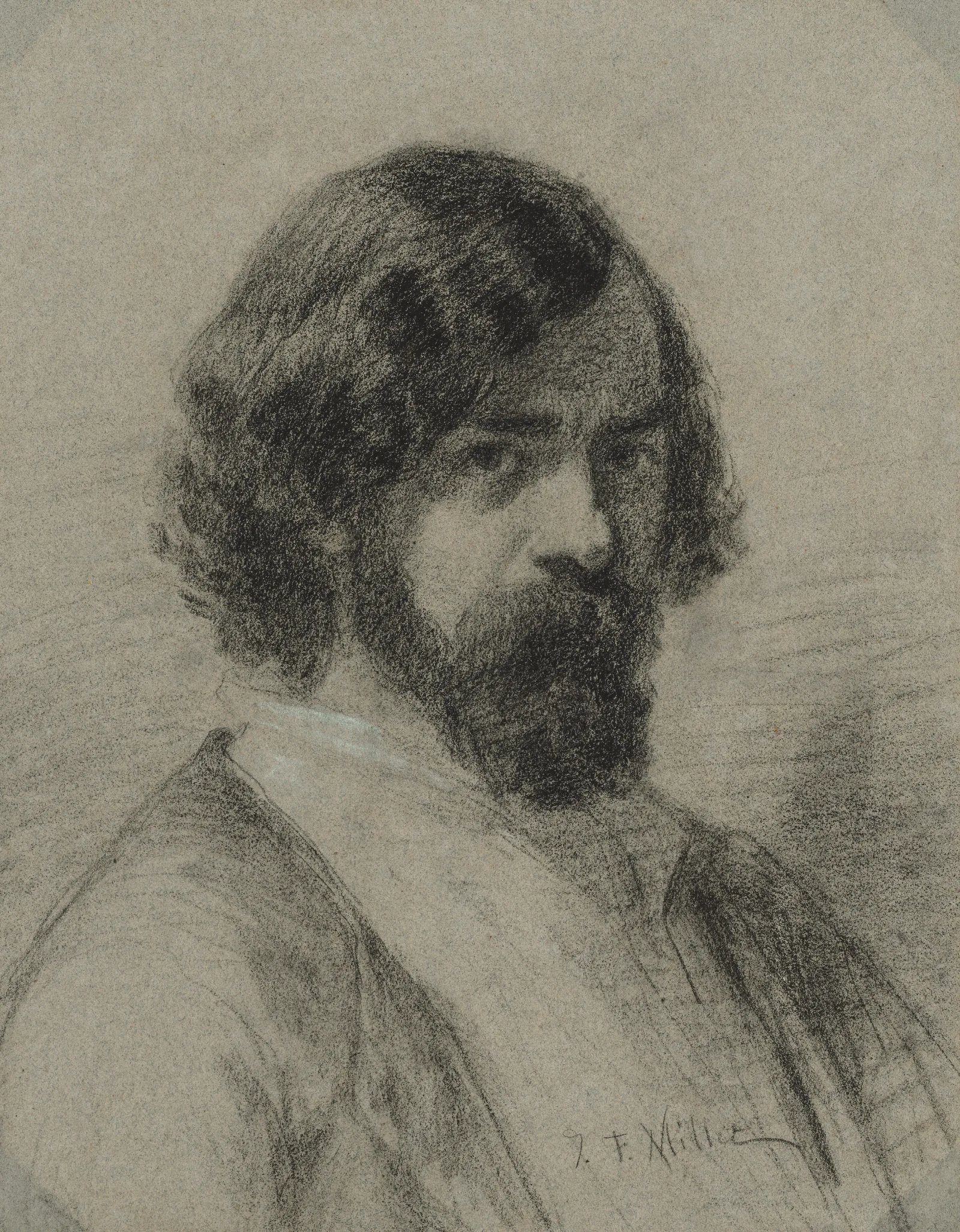 Portrait Of Narcisse Virgile Diaz De La Pena Wall Art by Jean-François Millet - Canvas Print