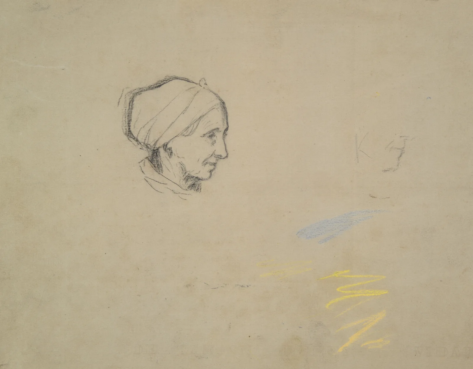 Head Of A Peasant Woman Wall Art by Jean-François Millet - Canvas Print