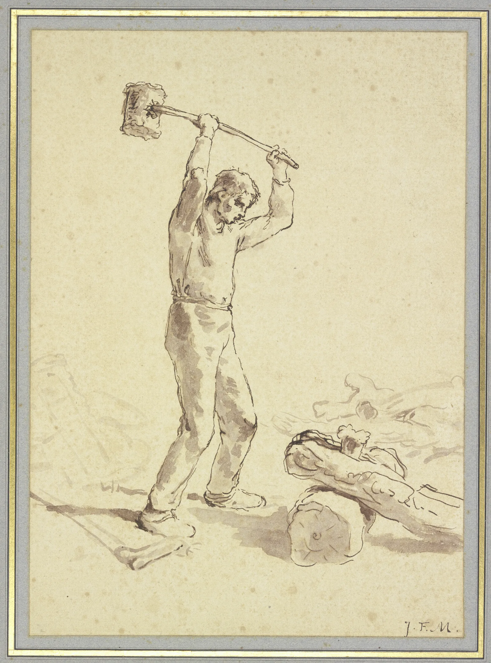 Le Fendeur De Bois Wall Art by Jean-François Millet - Canvas Print