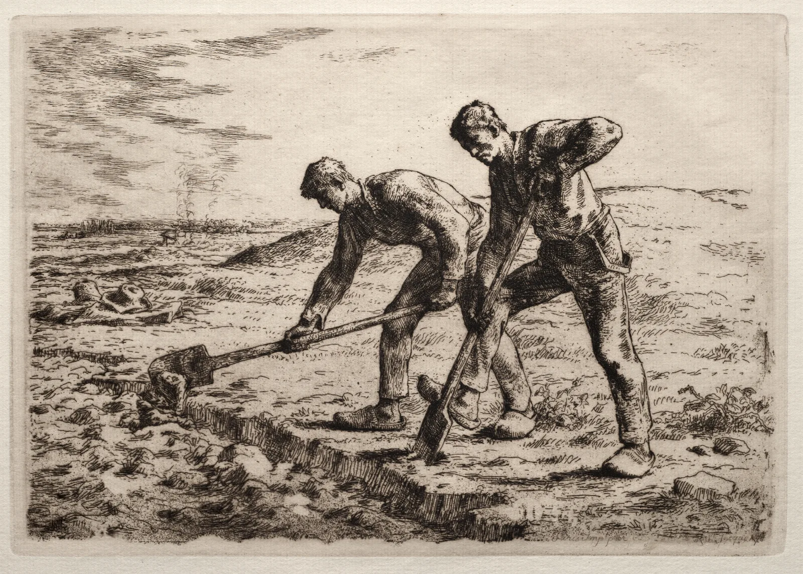 The Diggers Wall Art by Jean-François Millet - Canvas Print