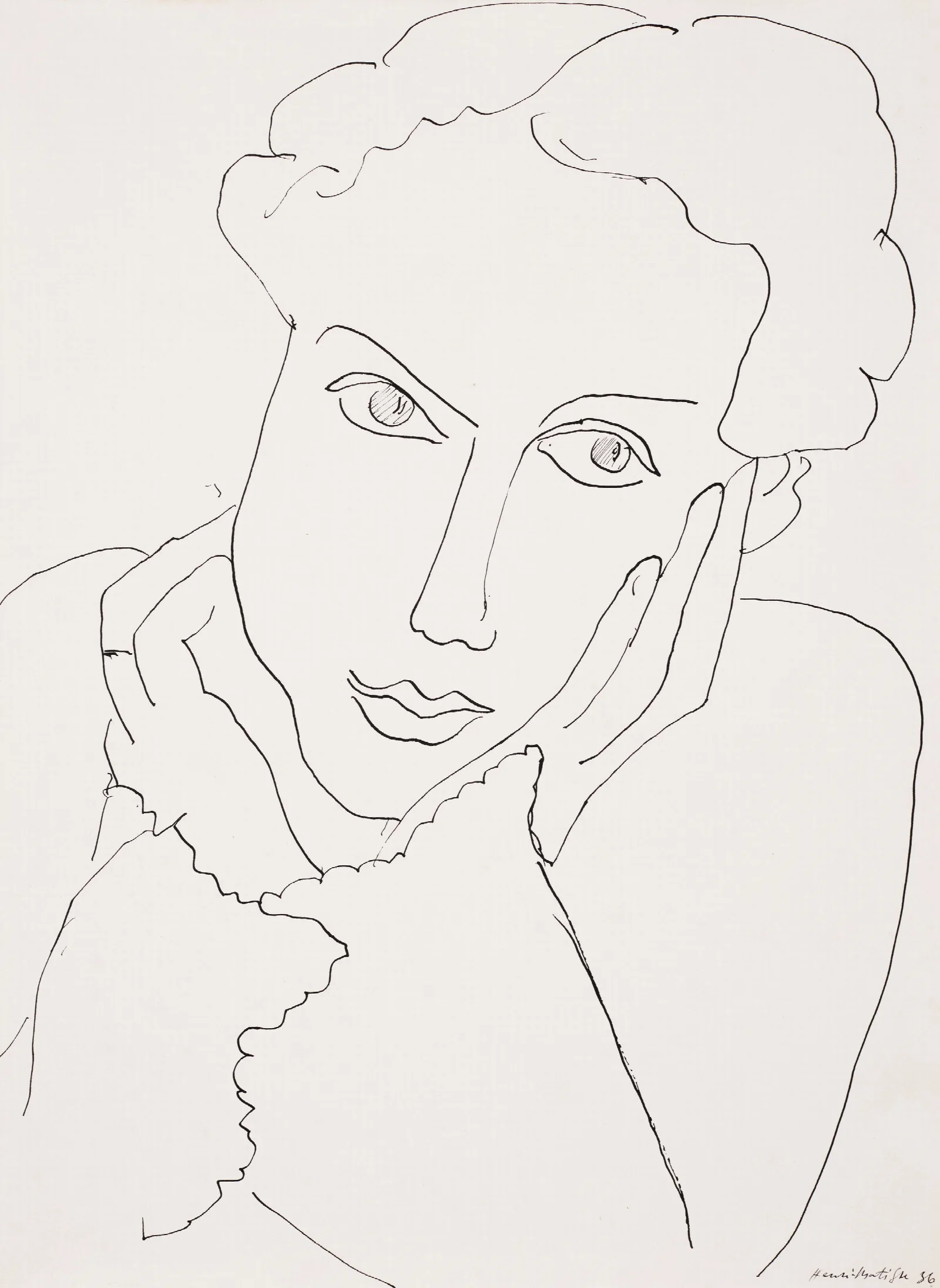 Femme Pensive 2 Wall Art by Henri Matisse - Canvas Print