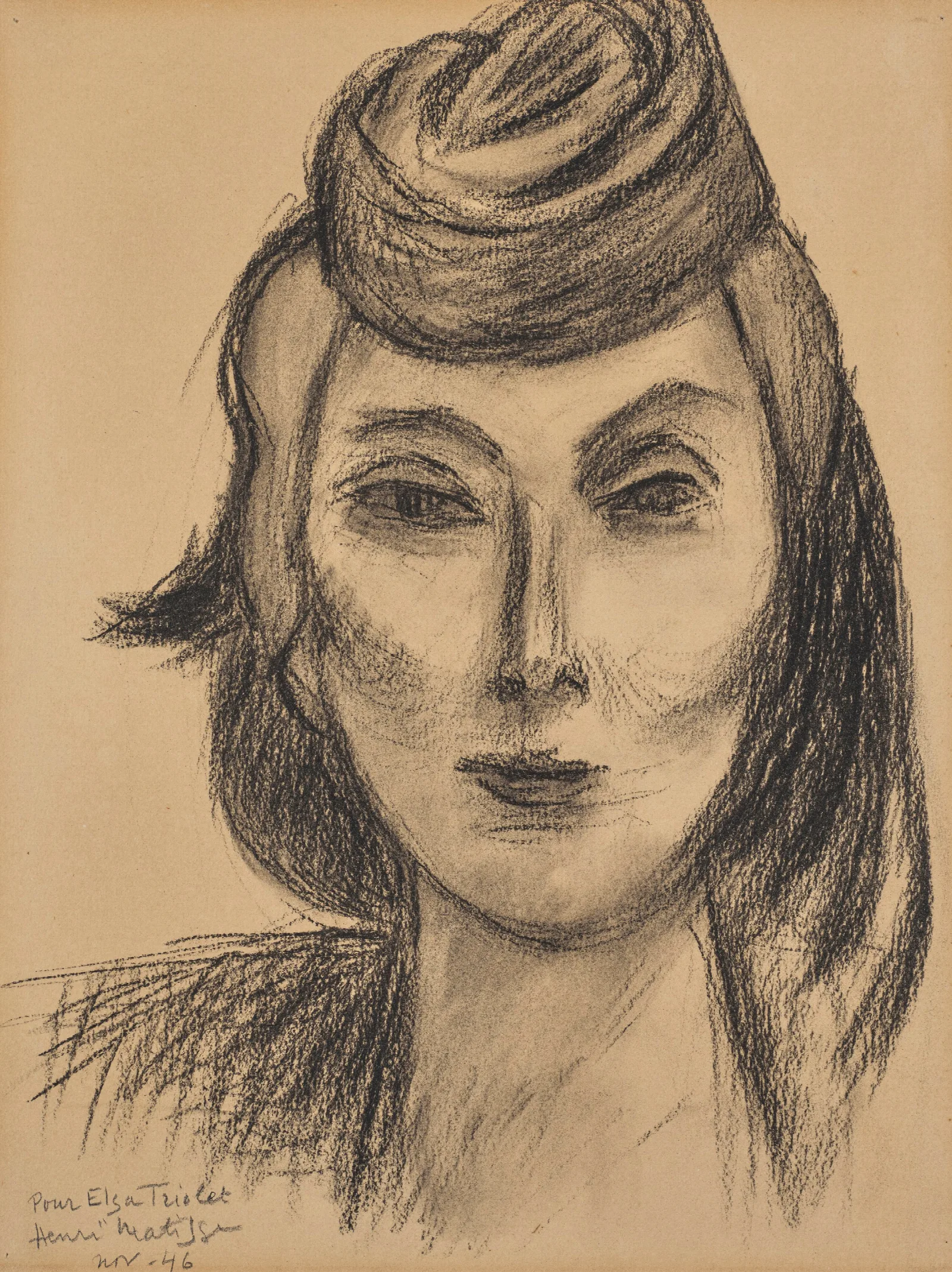 Portrait Delsa Triolet Wall Art by Henri Matisse - Canvas Print